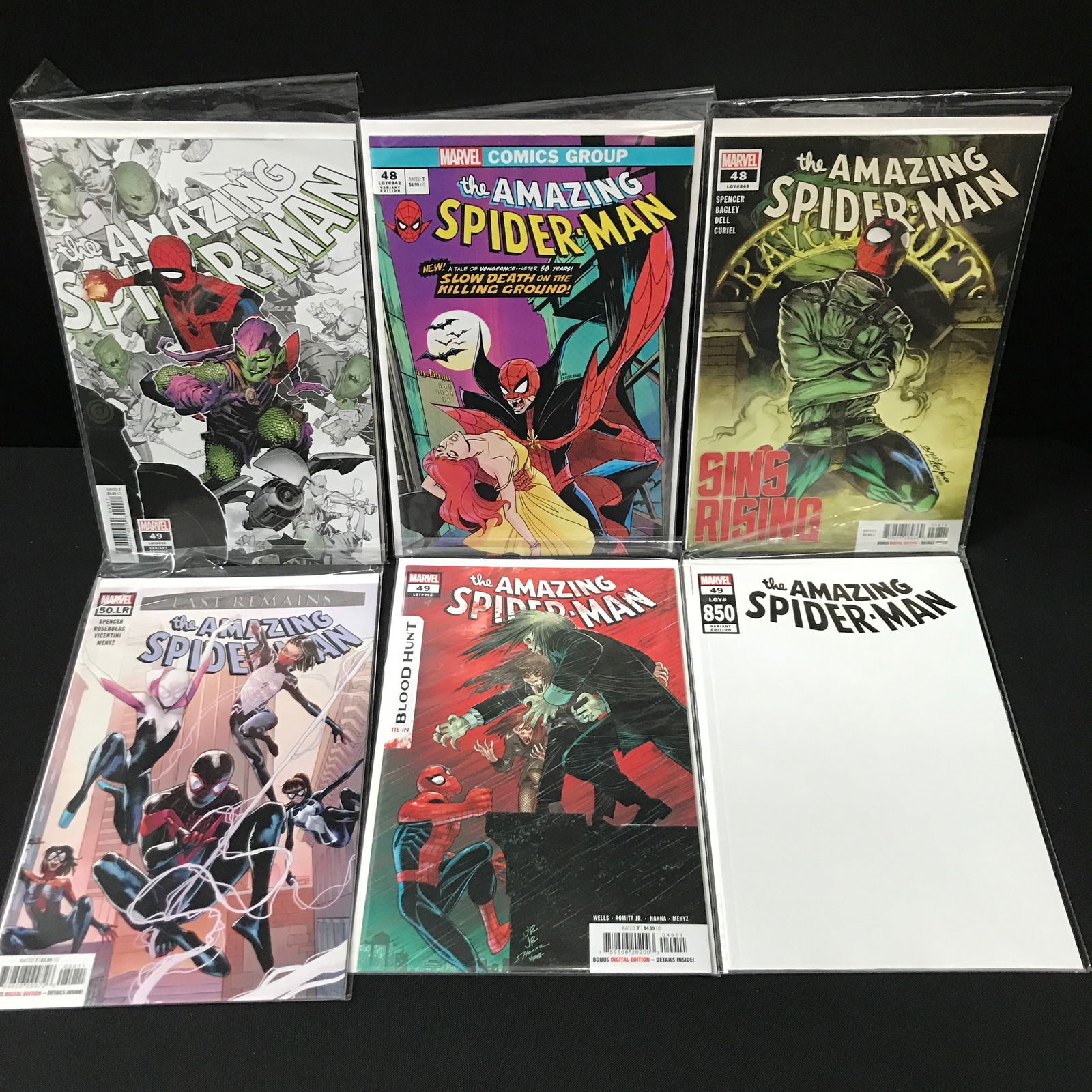 LOT OF 6 THE AMAZING SPIDERMAN COMICS - MARVEL COMICS (1 of 1)