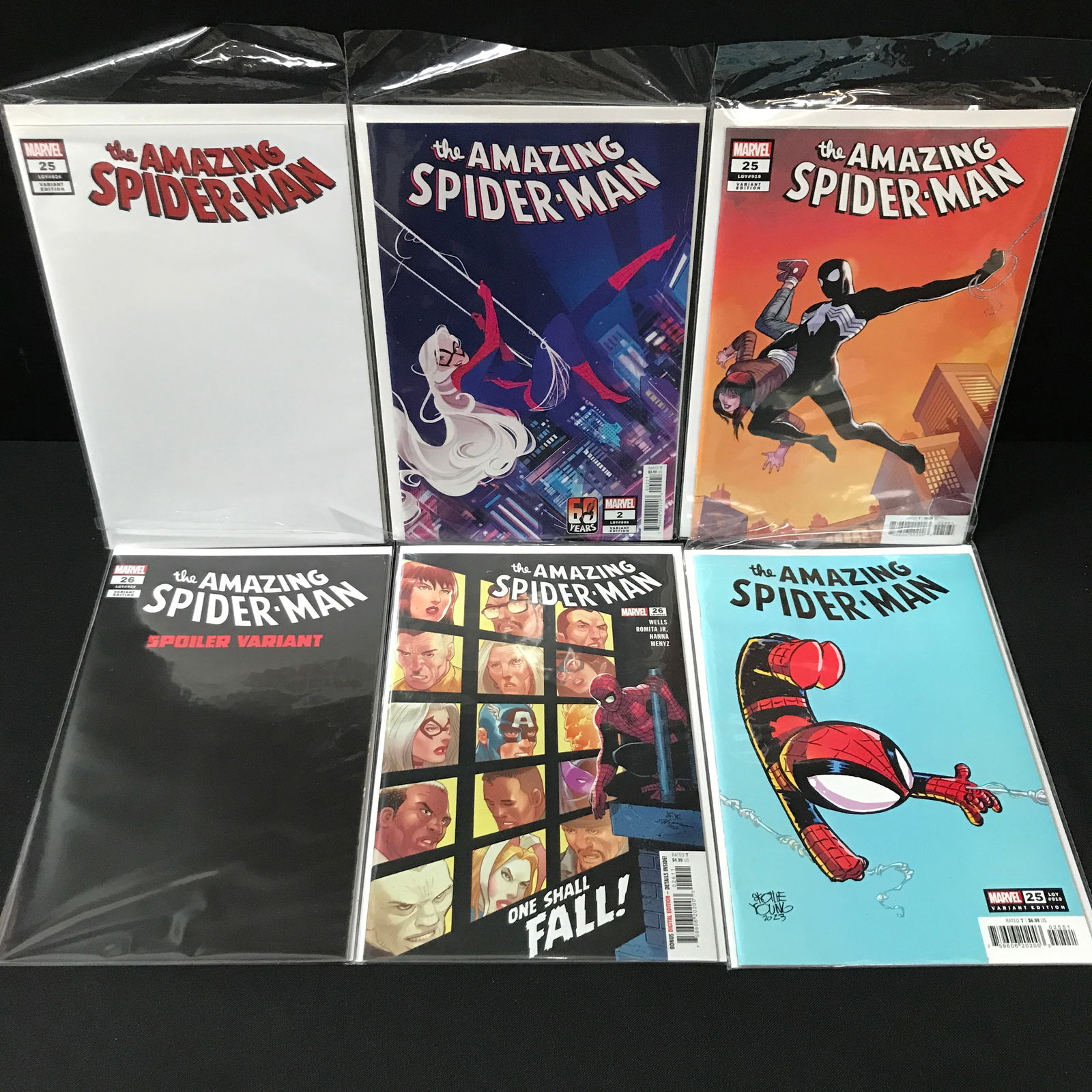 LOT OF 6 THE AMAZING SPIDERMAN COMICS - MARVEL COMICS (1 of 1)