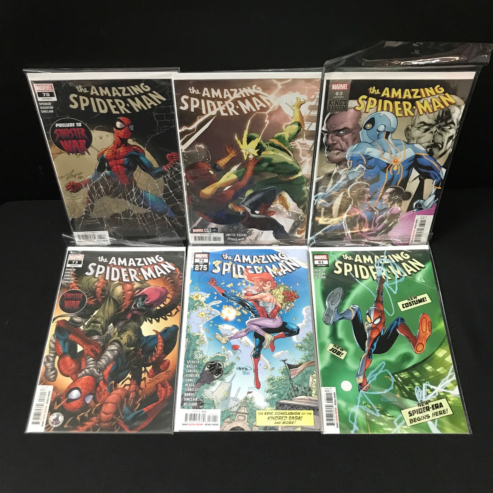 LOT OF 6 THE AMAZING SPIDERMAN COMICS - MARVEL COMICS (1 of 1)