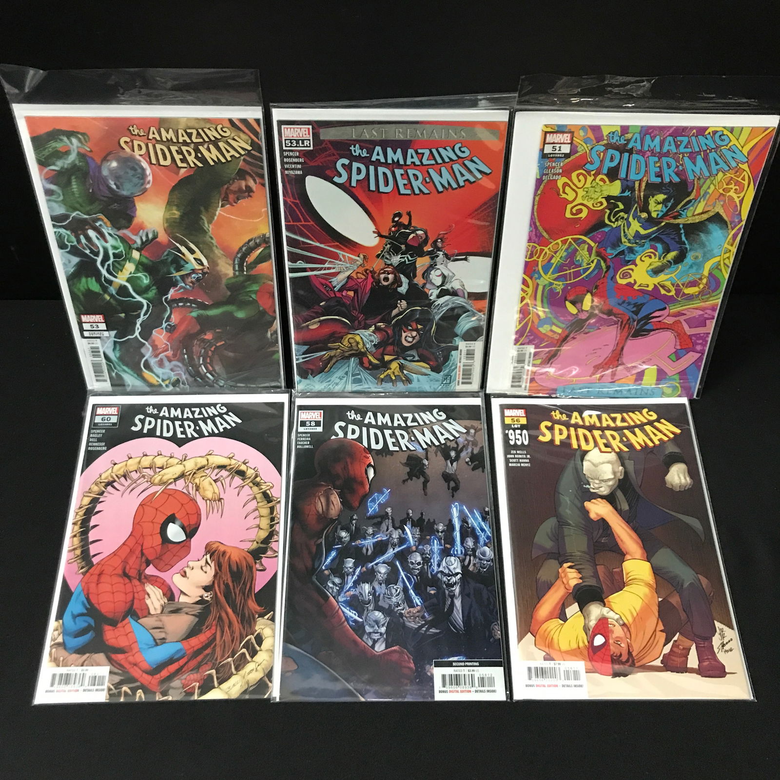 LOT OF 6 THE AMAZING SPIDERMAN COMICS - MARVEL COMICS (1 of 1)
