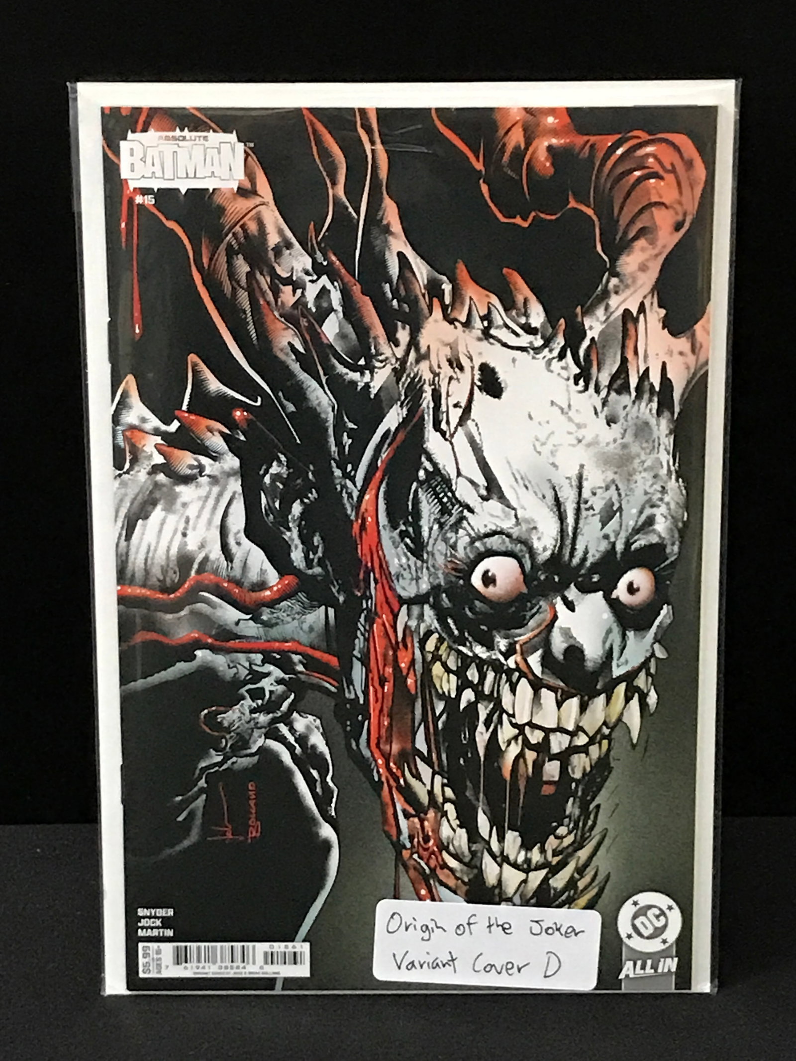 ABSOLUTE BATMAN #15 ORIGIN OF THE JOKER VARIANT D - DC COMICS: Prices are in Canadian Dollars