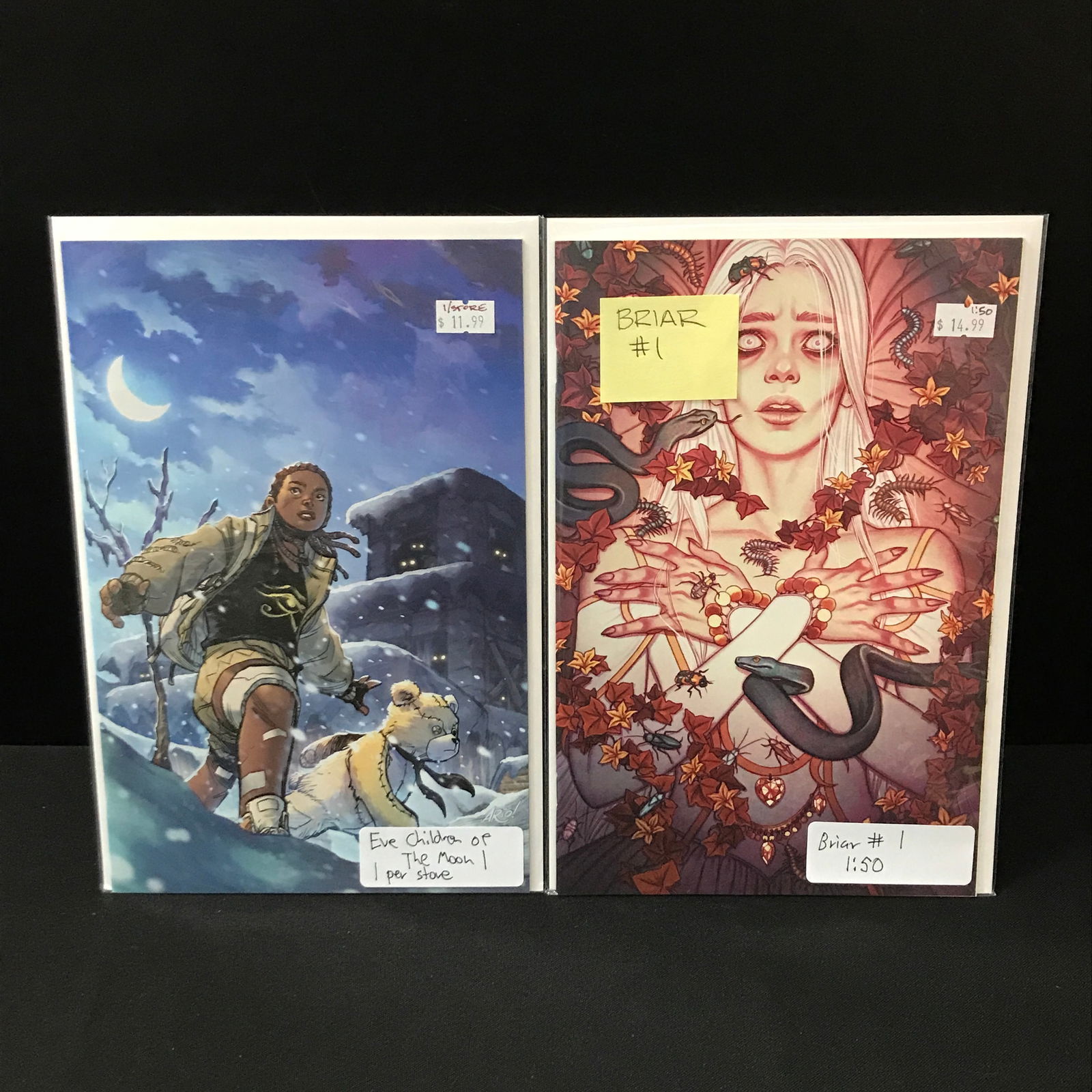 LOT OF 2 X #1 COMICS INCLUDING BRIAR 1:50 VARIANT: Prices are in Canadian Dollars