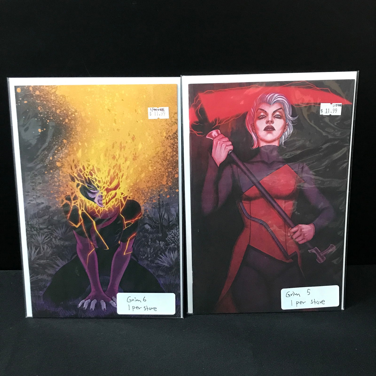 LOT OF 2 GRIM COMICS #5-6 LIMITED TO 1 PER STORE: Prices are in Canadian Dollars