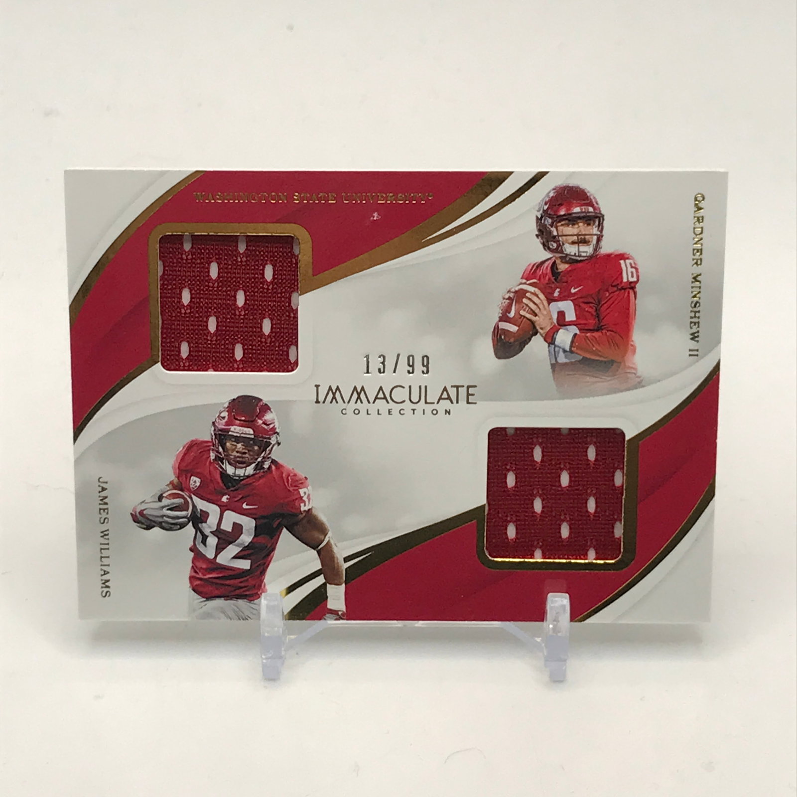 2019 PANINI IMMACULATE COLLECTION JAMES WILLIAMS AND GARNED MINSHEW II DUAL PATCH TRADING CARD: Prices are in Canadian dollars