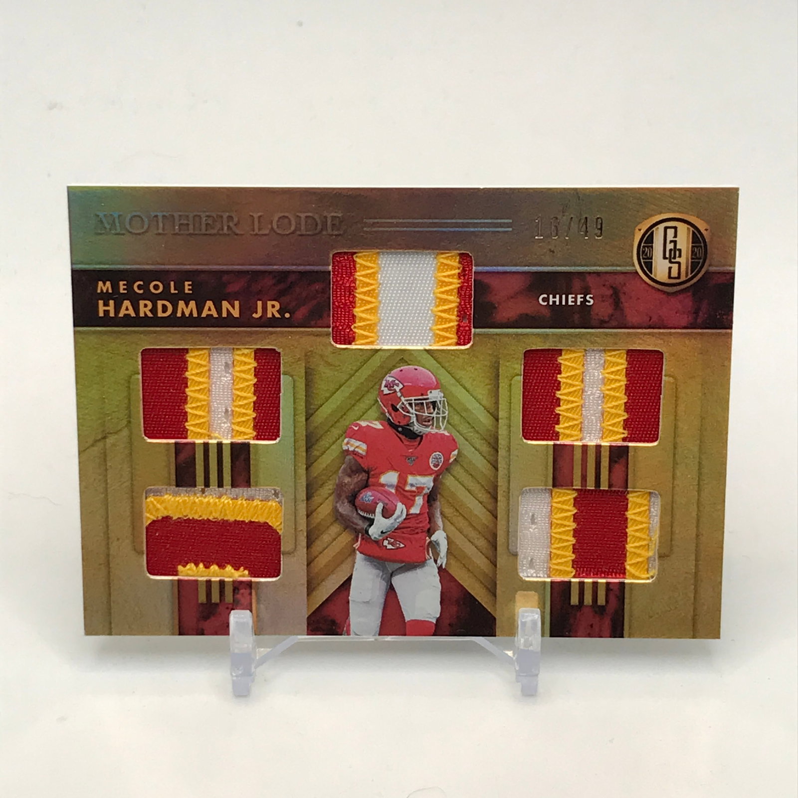 2020 PANINI GOLD STANDARD MECOLE HARDMAN JR QUAD PATCH TRADING CARD 16/49: Prices are in Canadian dollars