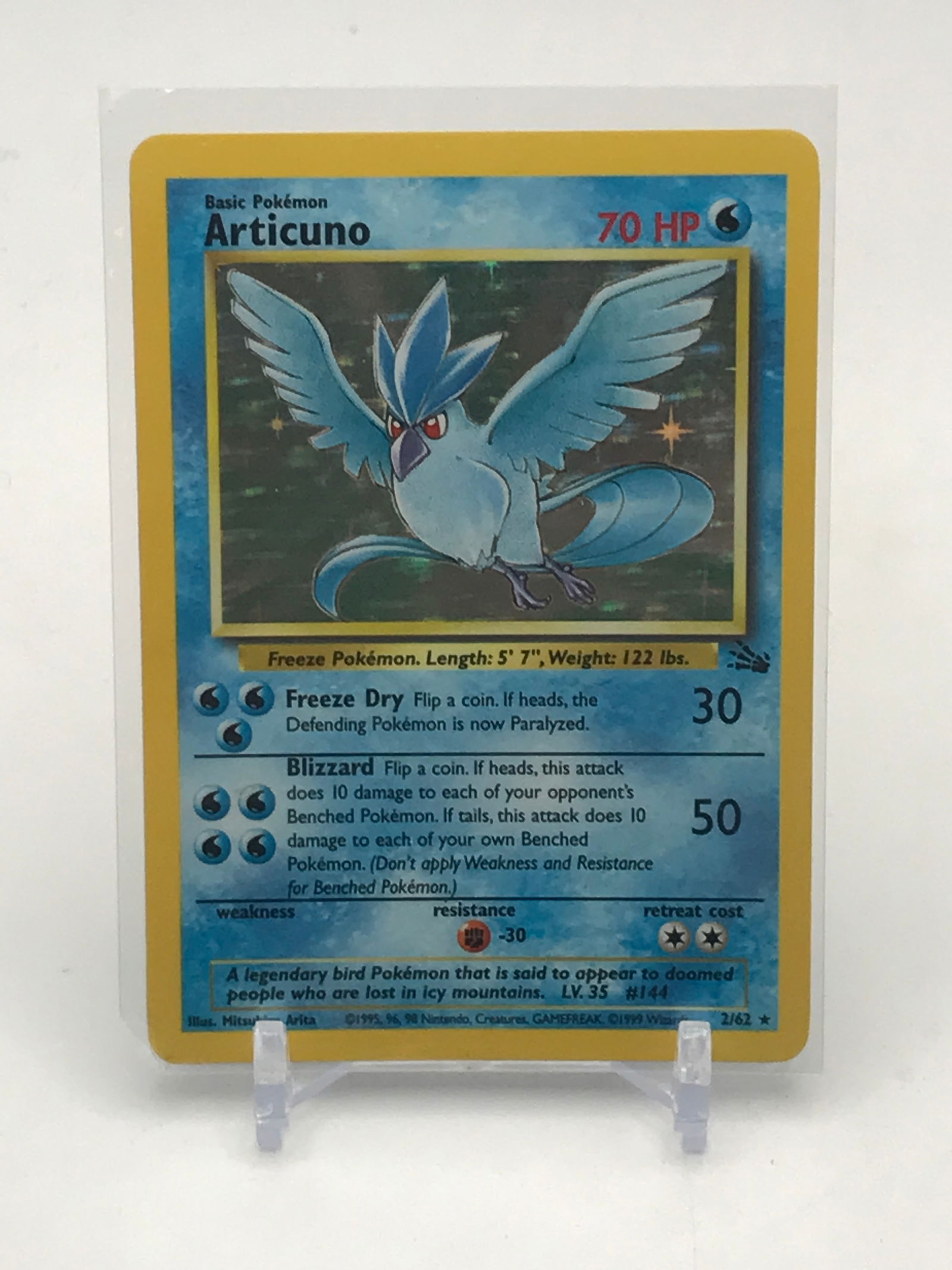 POKEMON TCG 1999 ARTICUNO #2 FOSSIL SET HOLO TRADING CARD (1 of 2)