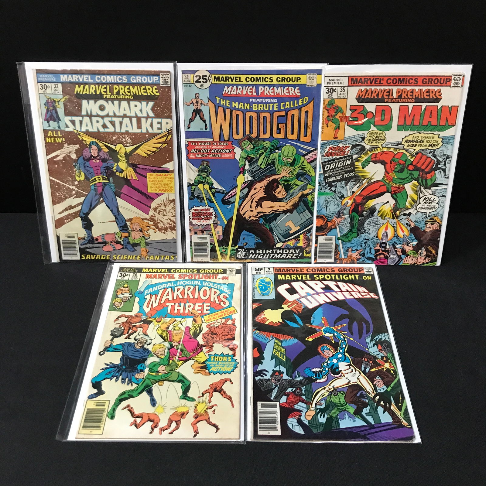 LOT OF 5 MARVEL PREMIERE / MARVEL SPOTLIGHT COMICS (1 of 1)