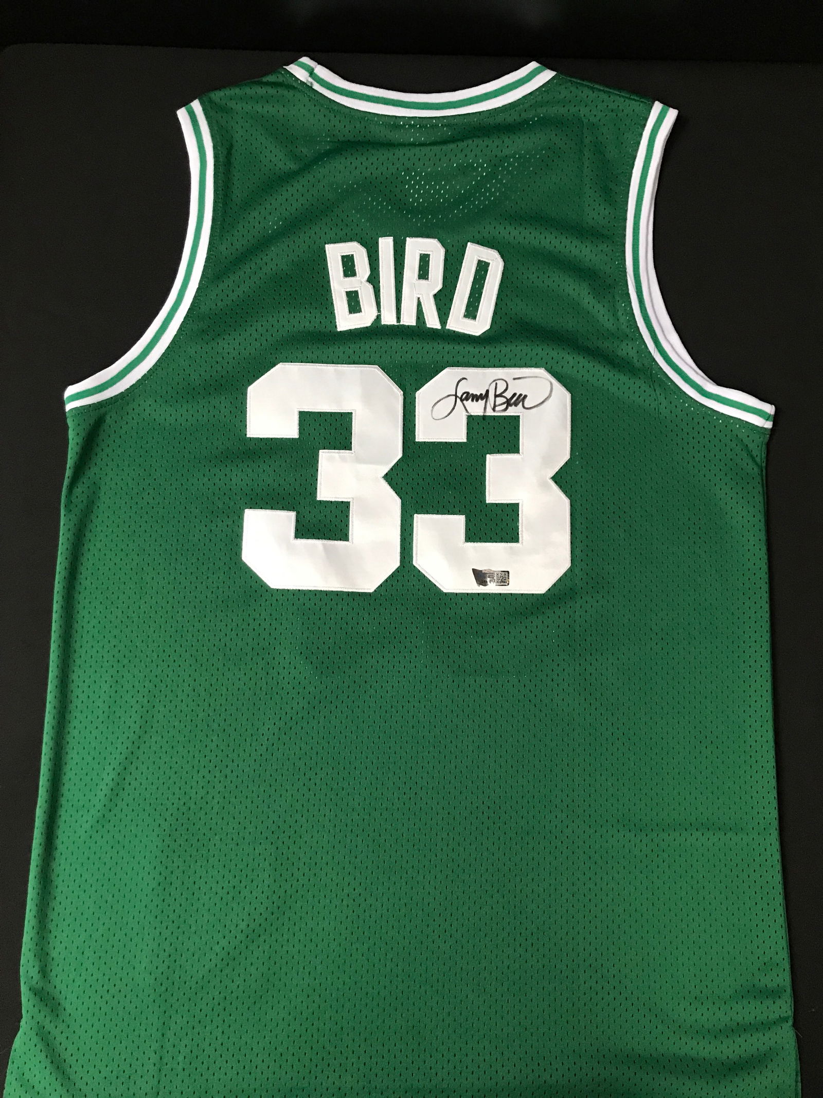 LARRY BIRD SIGNED BOSTON CELTICS CUSTOM JERSEY - ACE COA (1 of 3)