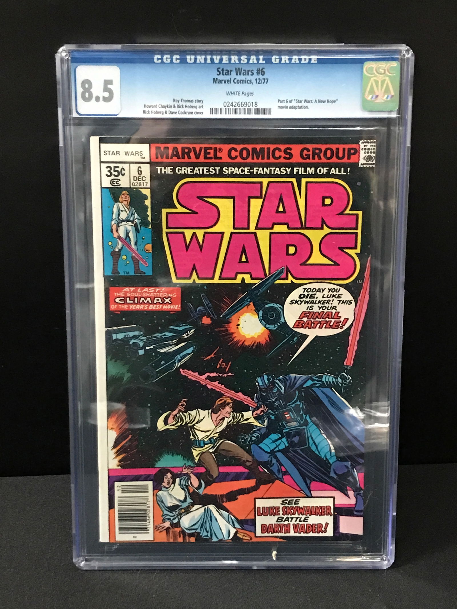 STAR WARS NO.6 CANADIAN PRICE VARIANT BY MARVEL COMICS - CGC GRADE 8.5: Prices are in Canadian dollars