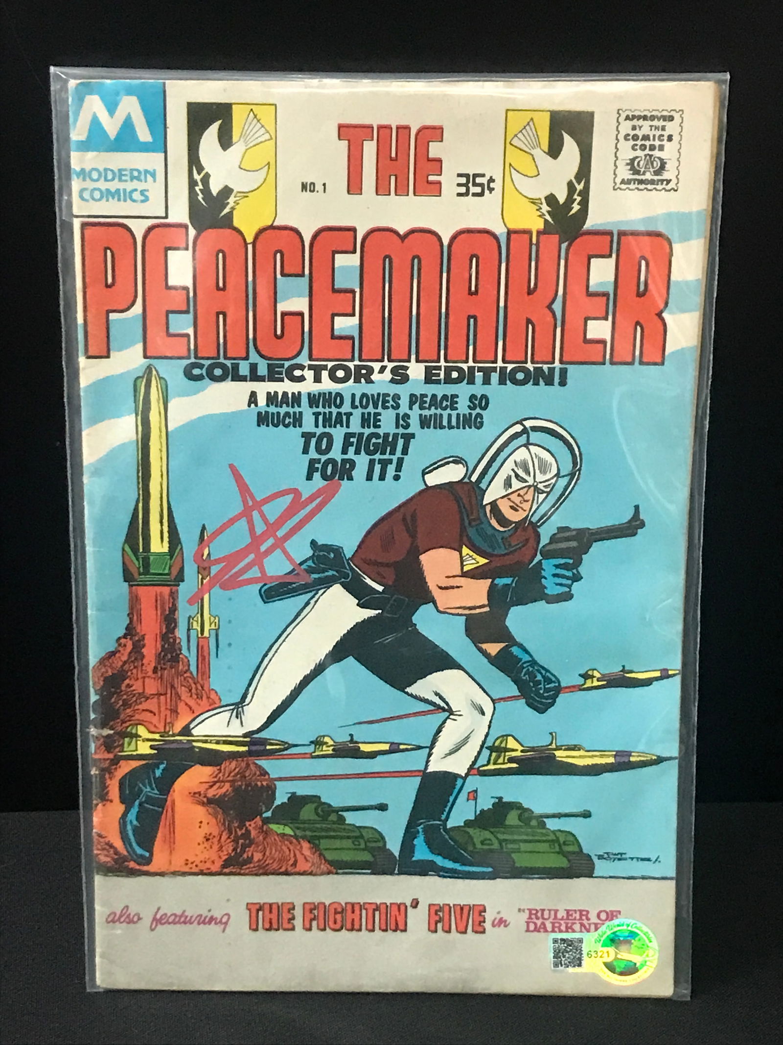JOHN CENA SIGNED THE PEACEMAKER #1 COMIC - WWOC COA: Prices are in Canadian dollars