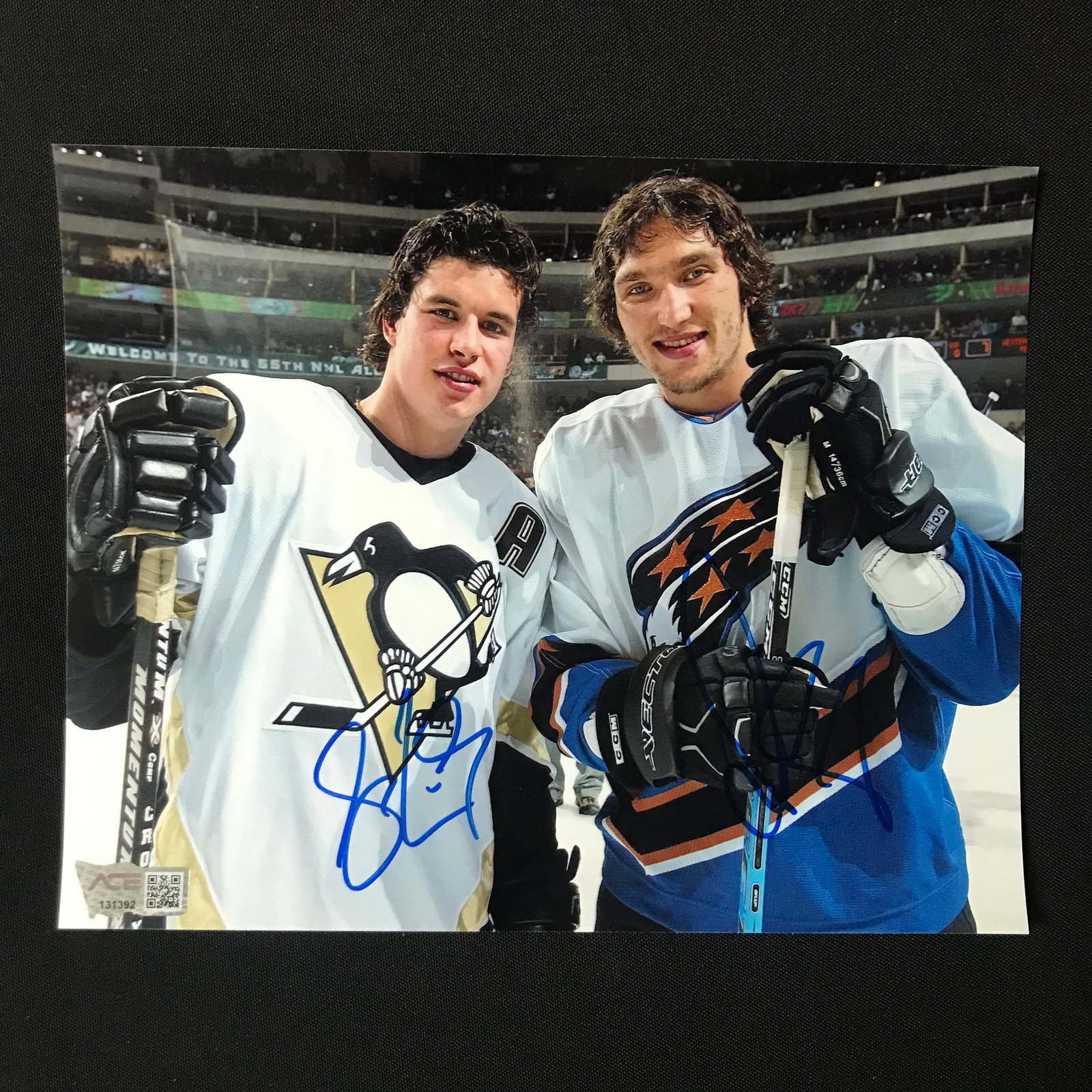 SIDNEY CROSBY AND ALEX OVECHKIN SIGNED 8 X 10 ALL STAR PHOTO (ACE COA): Prices are in Canadian dollars