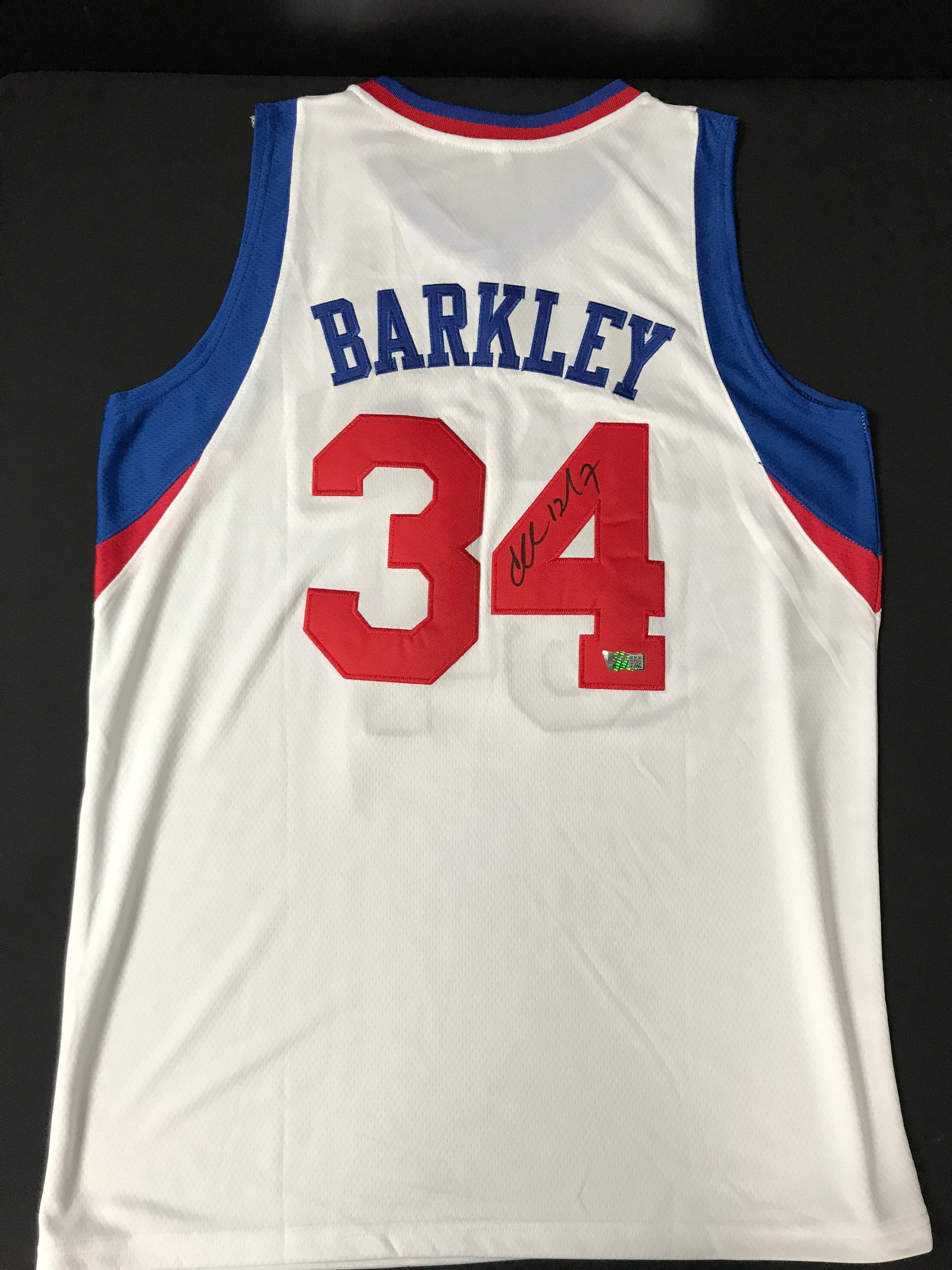 CHARLES BARKLEY SIGNED 76ERS CUSTOM JERSEY - ACE COA: Prices are in Canadian dollars