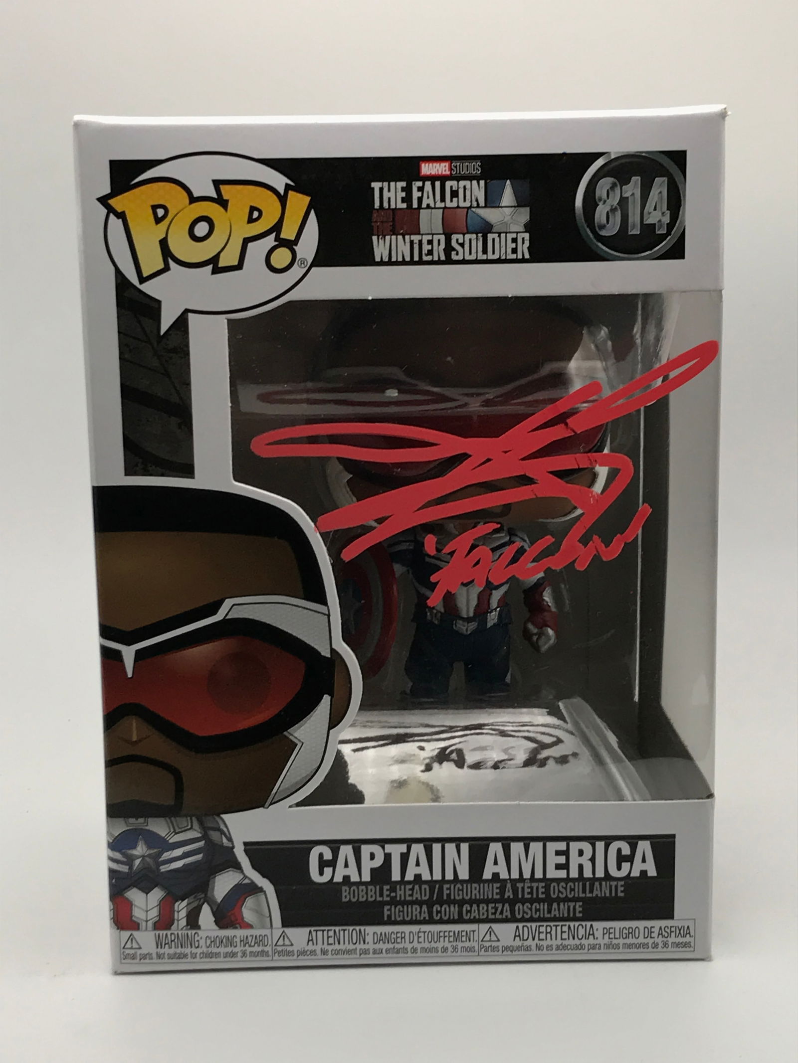 ANTHONY MACKIE SIGNED CAPTAIN AMERICA FUNKO POP - KB COA: Prices are in Canadian dollars