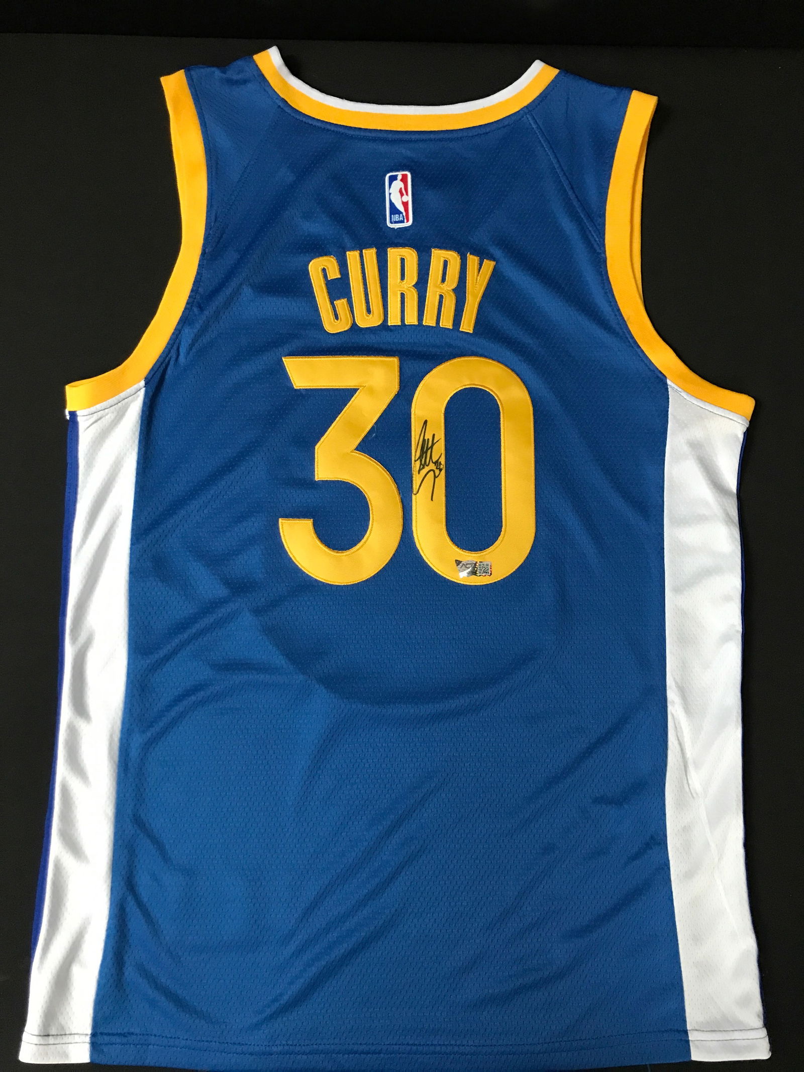 STEPHEN CURRY SIGNED GOLDEN STATE WARRIORS CUSTOM JERSEY - ACE COA (1 of 3)