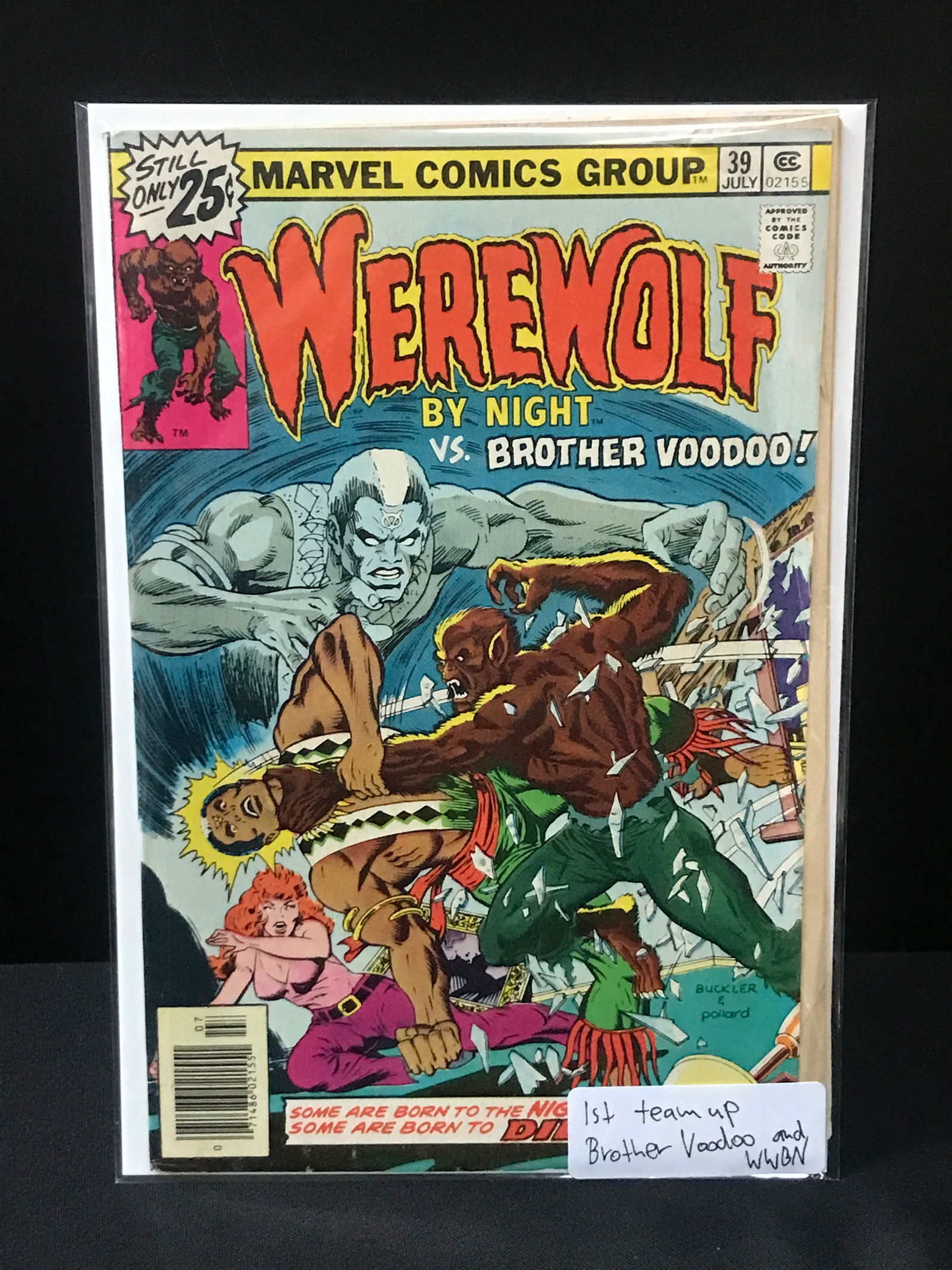 WEREWOLF BY NIGHT NO.39 1ST TEAM UP BROTHER VOODOO AND WWBN - MARVEL COMICS: Prices are in Canadian dollars