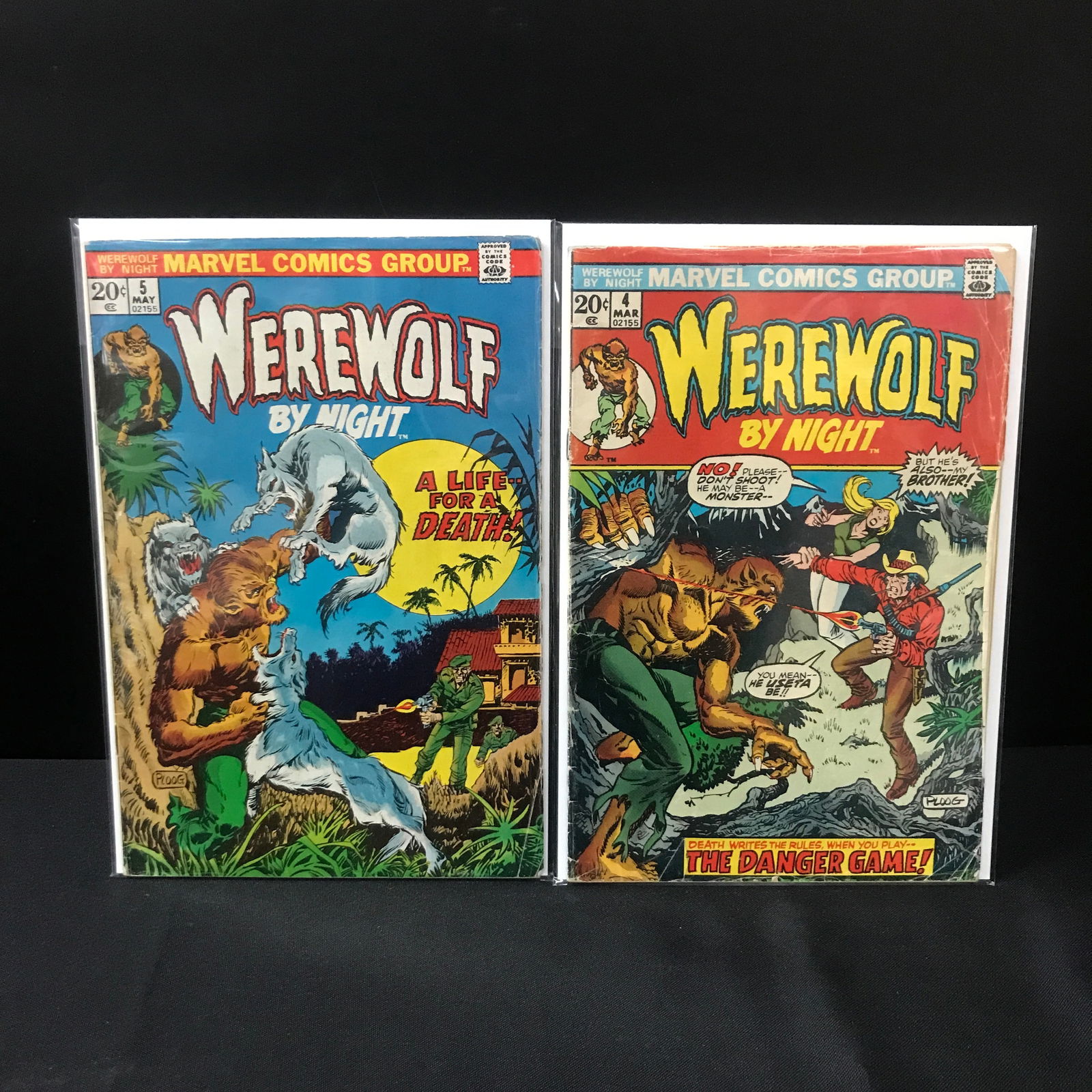 LOT OF 2 WEREWOLF BY NIGHT COMICS #4-5 - MARVEL COMICS: Prices are in Canadian dollars