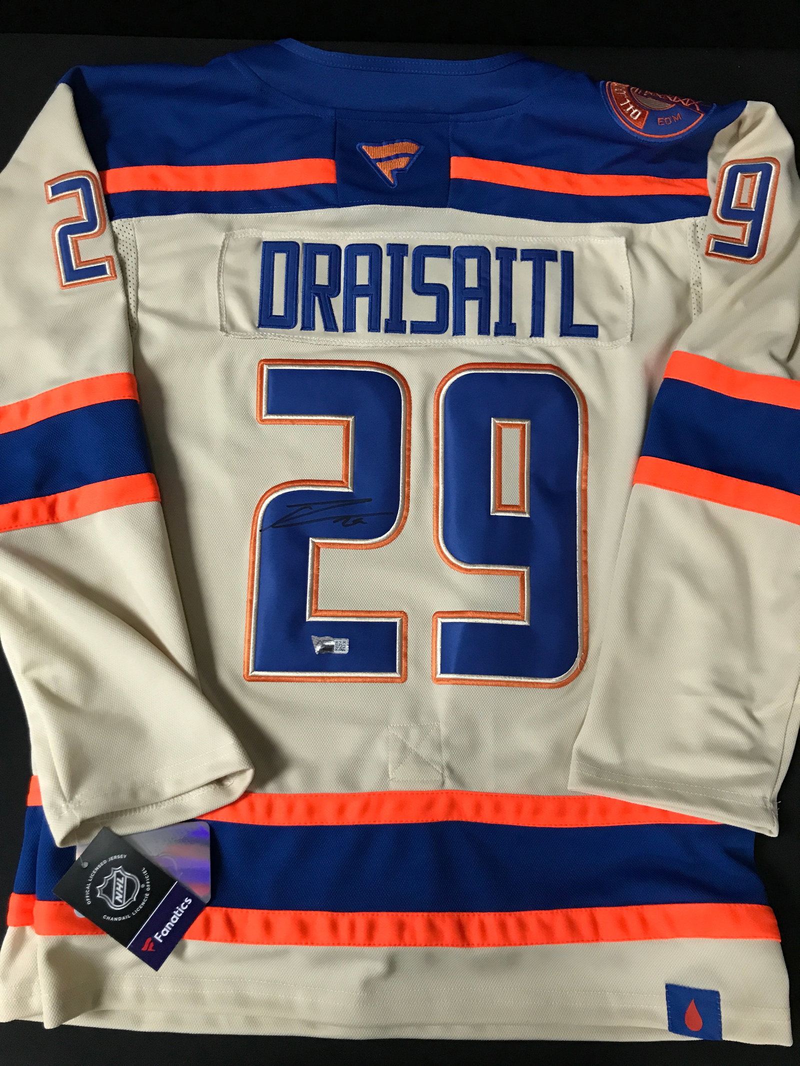 LEON DRAISAITL SIGNED EDMONTON OILERS CUSTOM JERSEY - ACE COA: Prices are in Canadian dollars