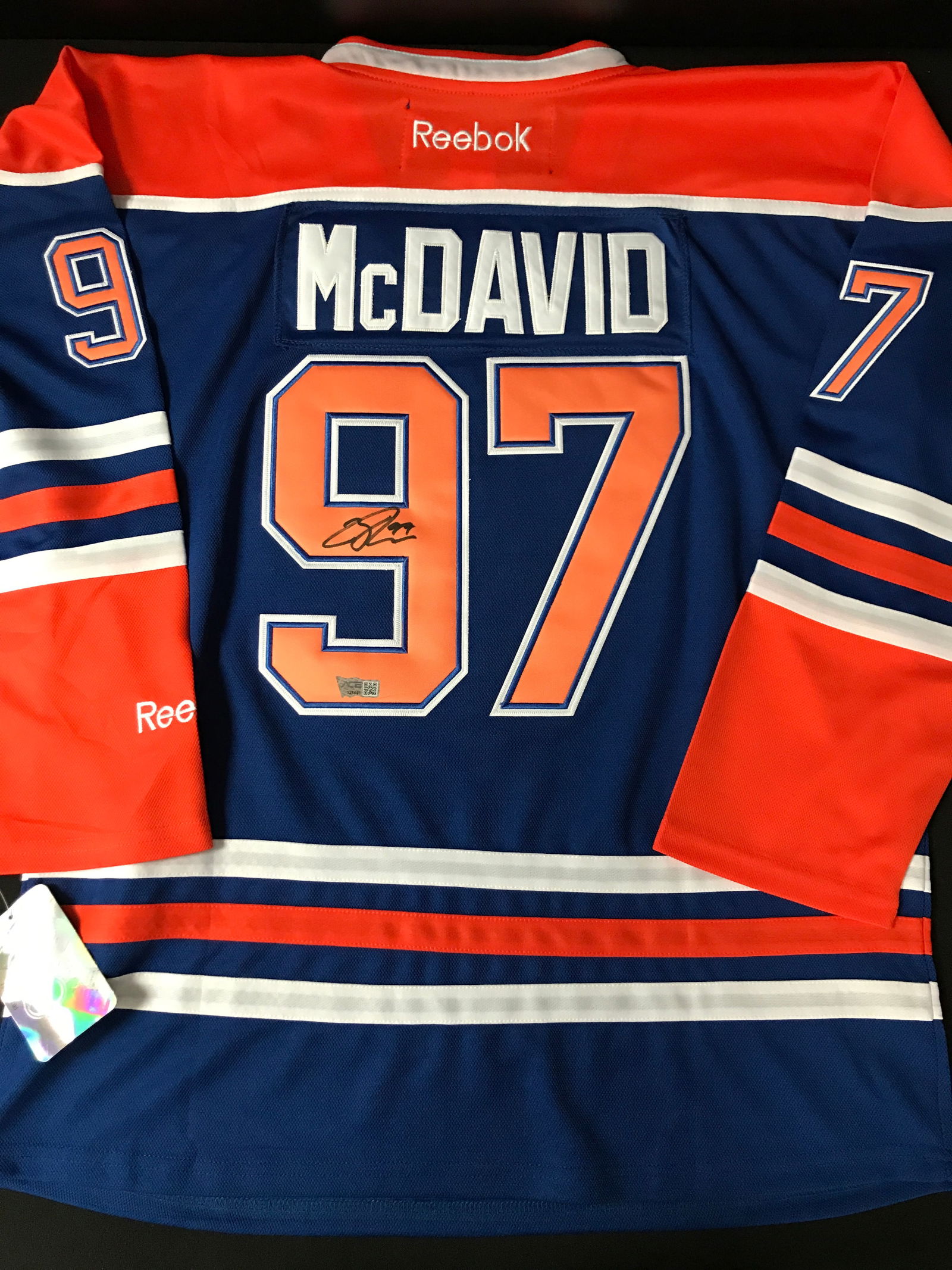 CONNOR MCDAVID SIGNED EDMONTON OILERS CUSTOM JERSEY - ACE COA (1 of 3)