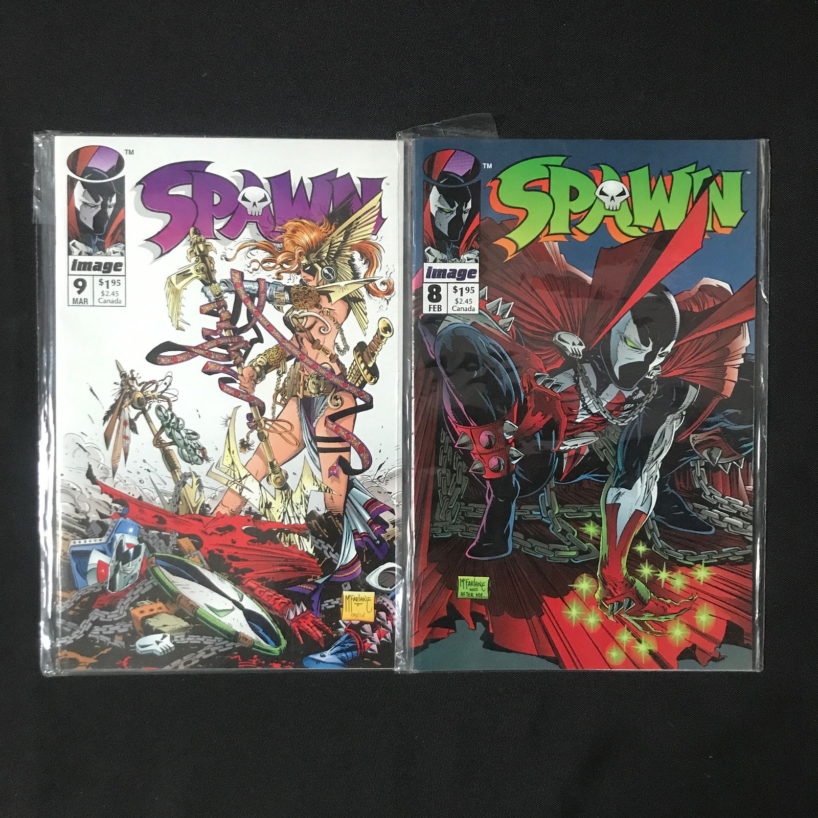 LOT OF 2 SPAWN COMICS #8-9 - IMAGE COMICS (1 of 1)