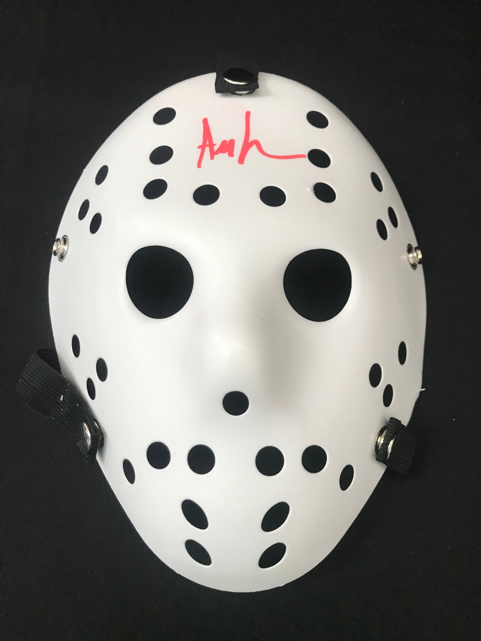 ARI LEHMAN SIGNED HOCKEY MASK - KB COA: Prices are in Canadian dollars