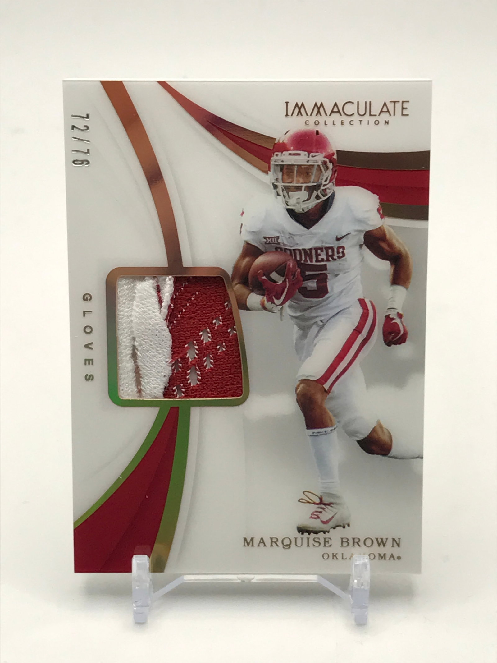 2019 PANINI IMMACULATE COLLECTION COLLEGIATE MARQUISE BROWN GLOVES PATCH TRADING CARD 72/76: Prices are in Canadian dollars