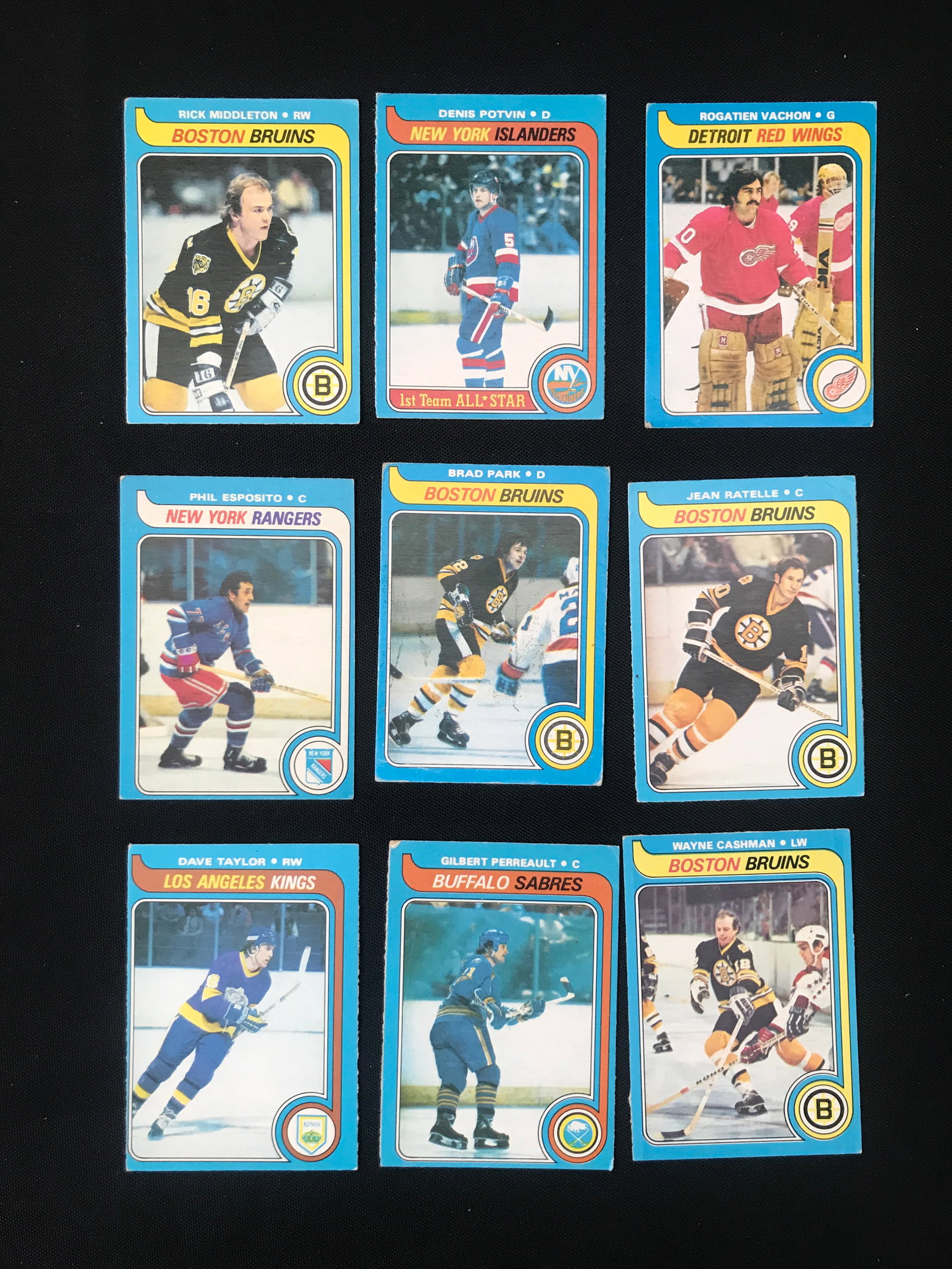 LOT OF 9 1979-80 OPC STAR CARDS: Prices are in Canadian dollars