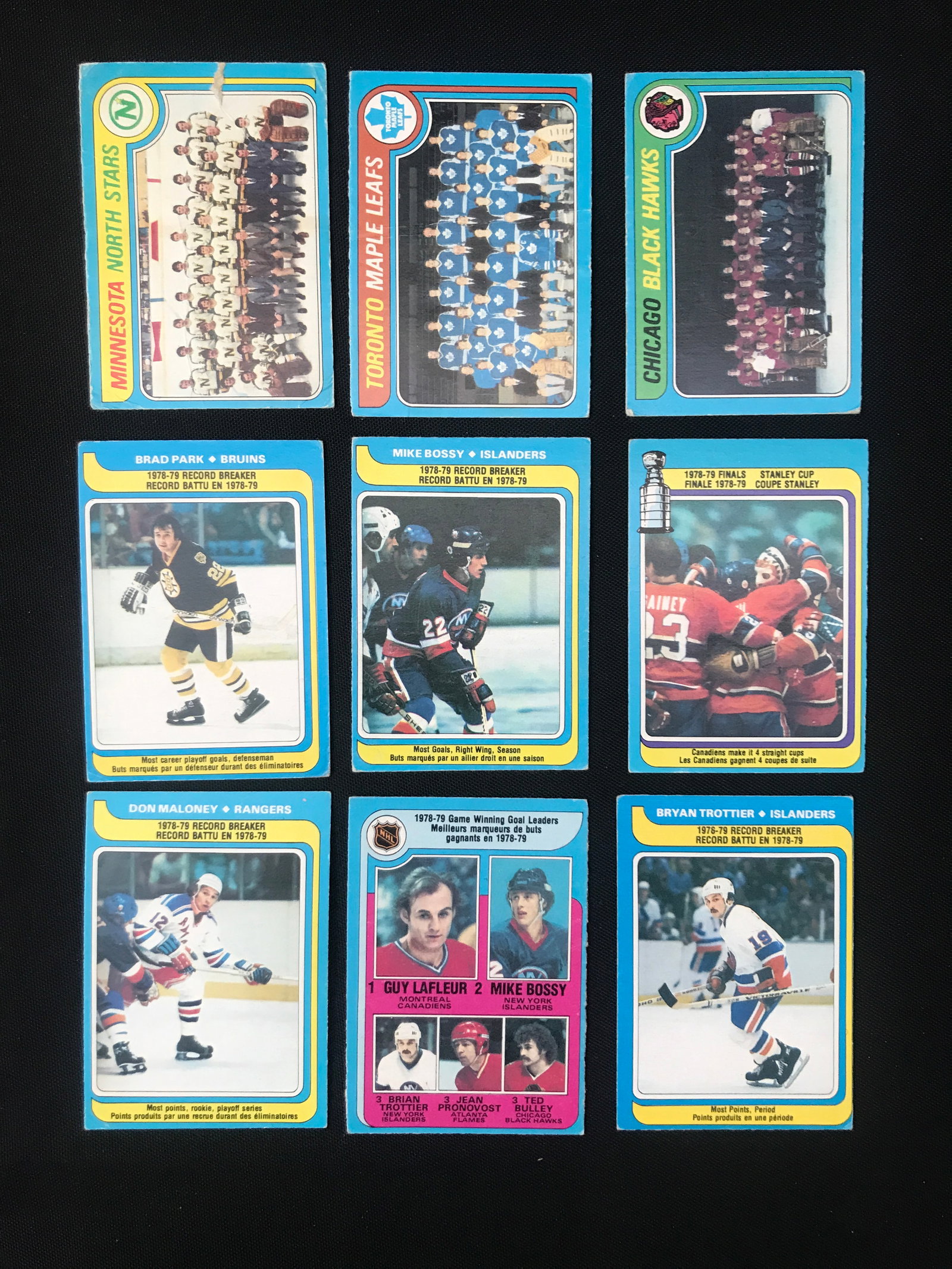 LOT OF 9 1979-80 OPC STAR CARDS: Prices are in Canadian dollars