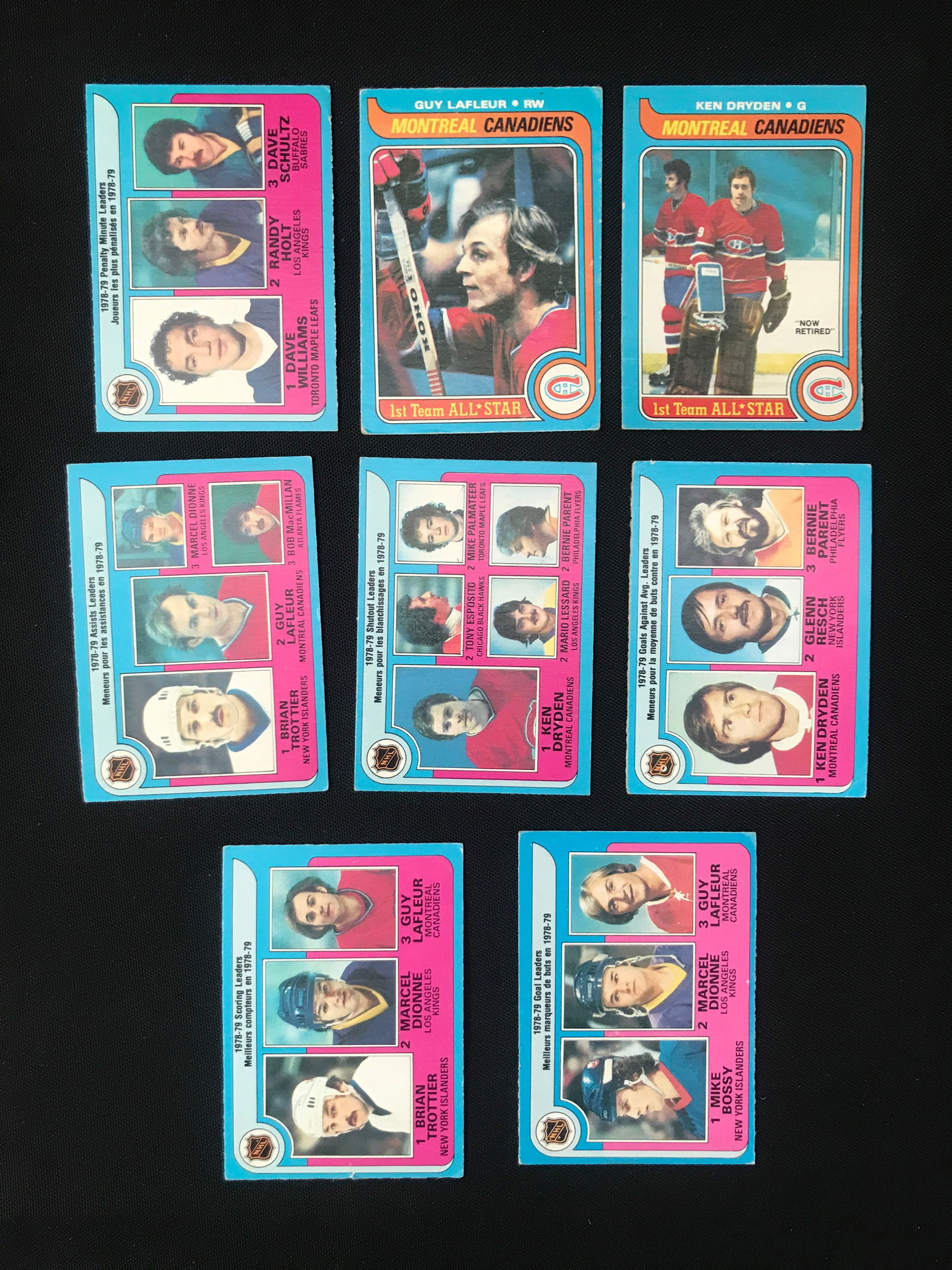 LOT OF 9 1979-80 OPC STAR CARDS: Prices are in Canadian dollars