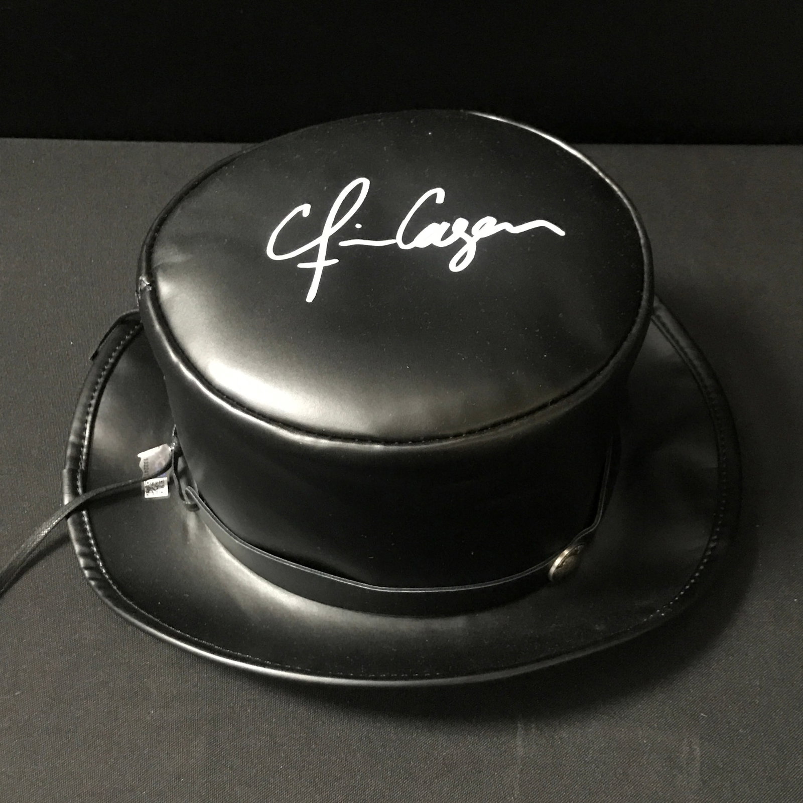 ALICE COOPER SIGNED BLACK TOP HAT - KB COA: Prices are in Canadian dollars
