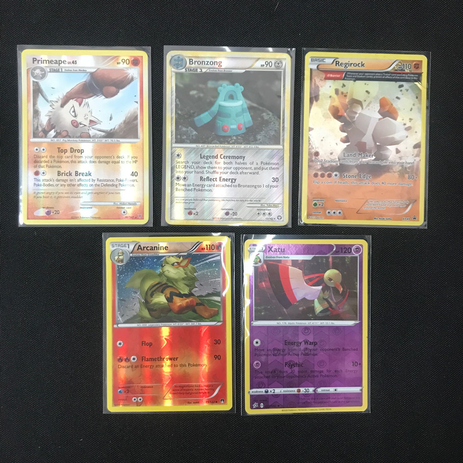 LOT OF 5 POKEMON CARDS (1 of 1)