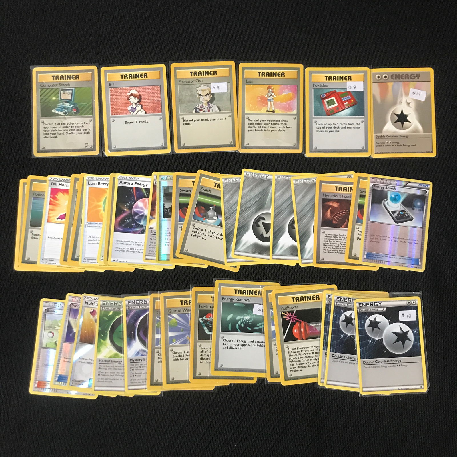 LOT OF POKEMON TCG TRAINER AND ENERGY CARDS (1 of 1)
