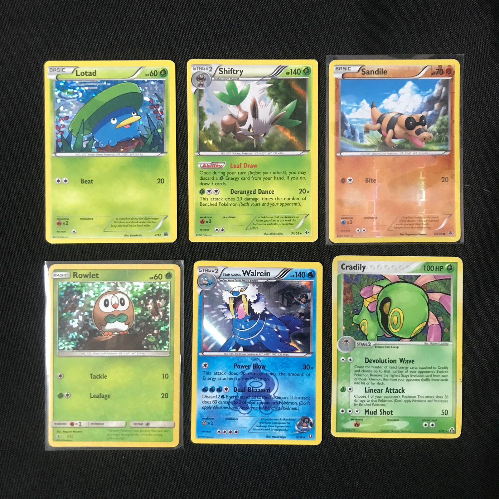 LOT OF 6 POKEMON TCG TRADING CARDS (1 of 1)