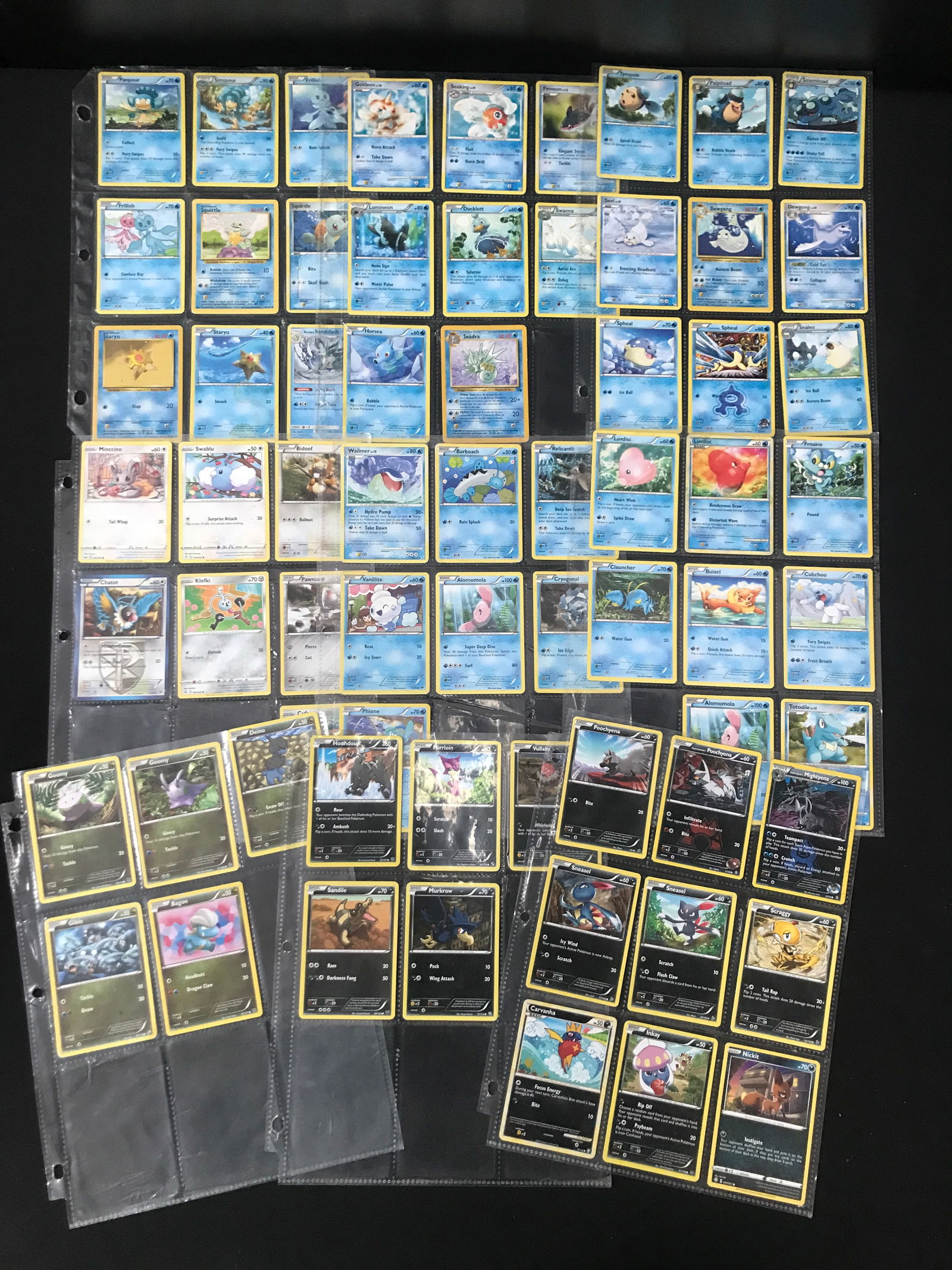 LOT OF BINDER SLEEVES WITH POKEMON TRADING CARDS (1 of 1)