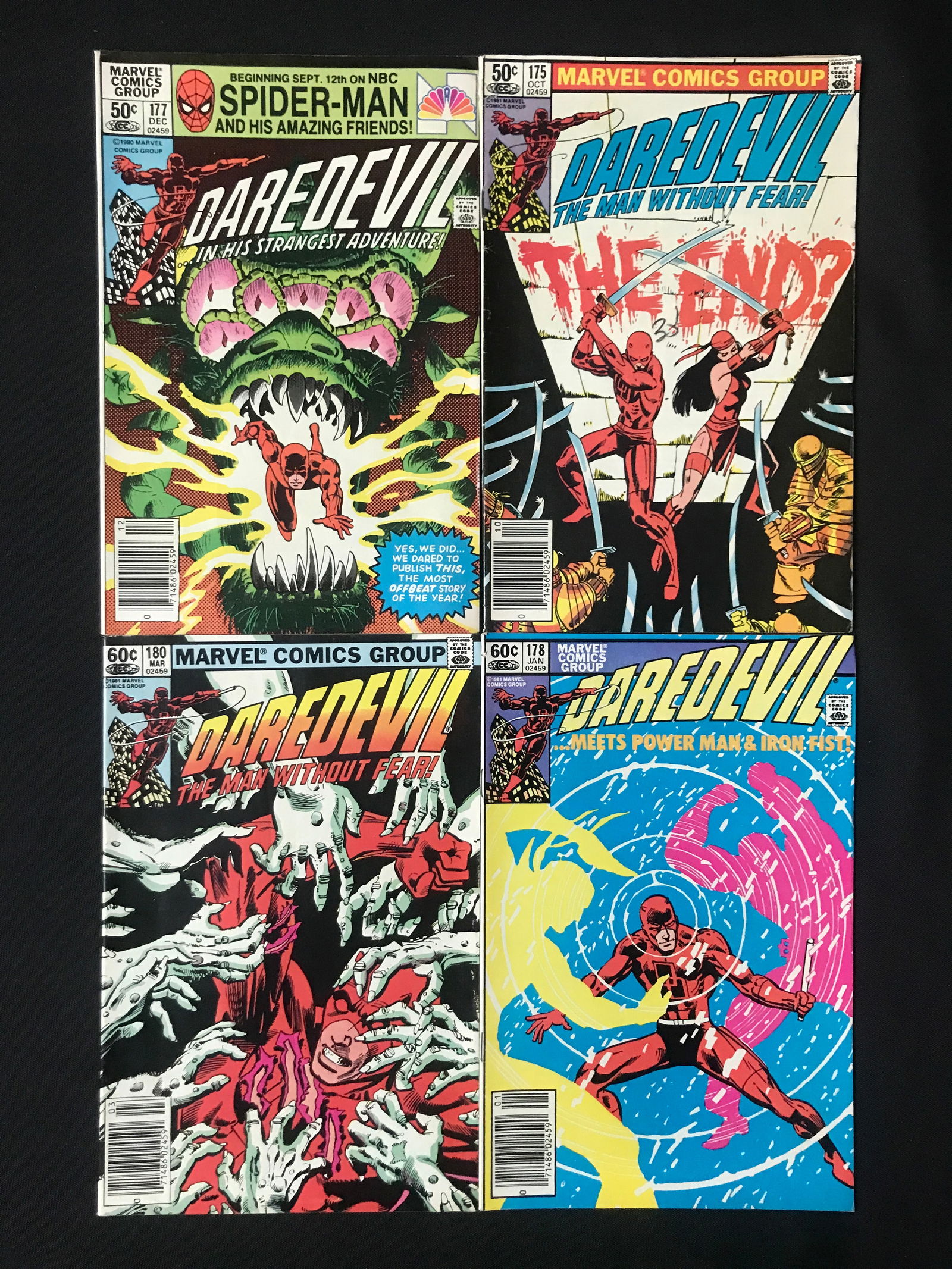 LOT OF 4 DAREDEVIL COMICS - MARVEL COMICS (1 of 1)
