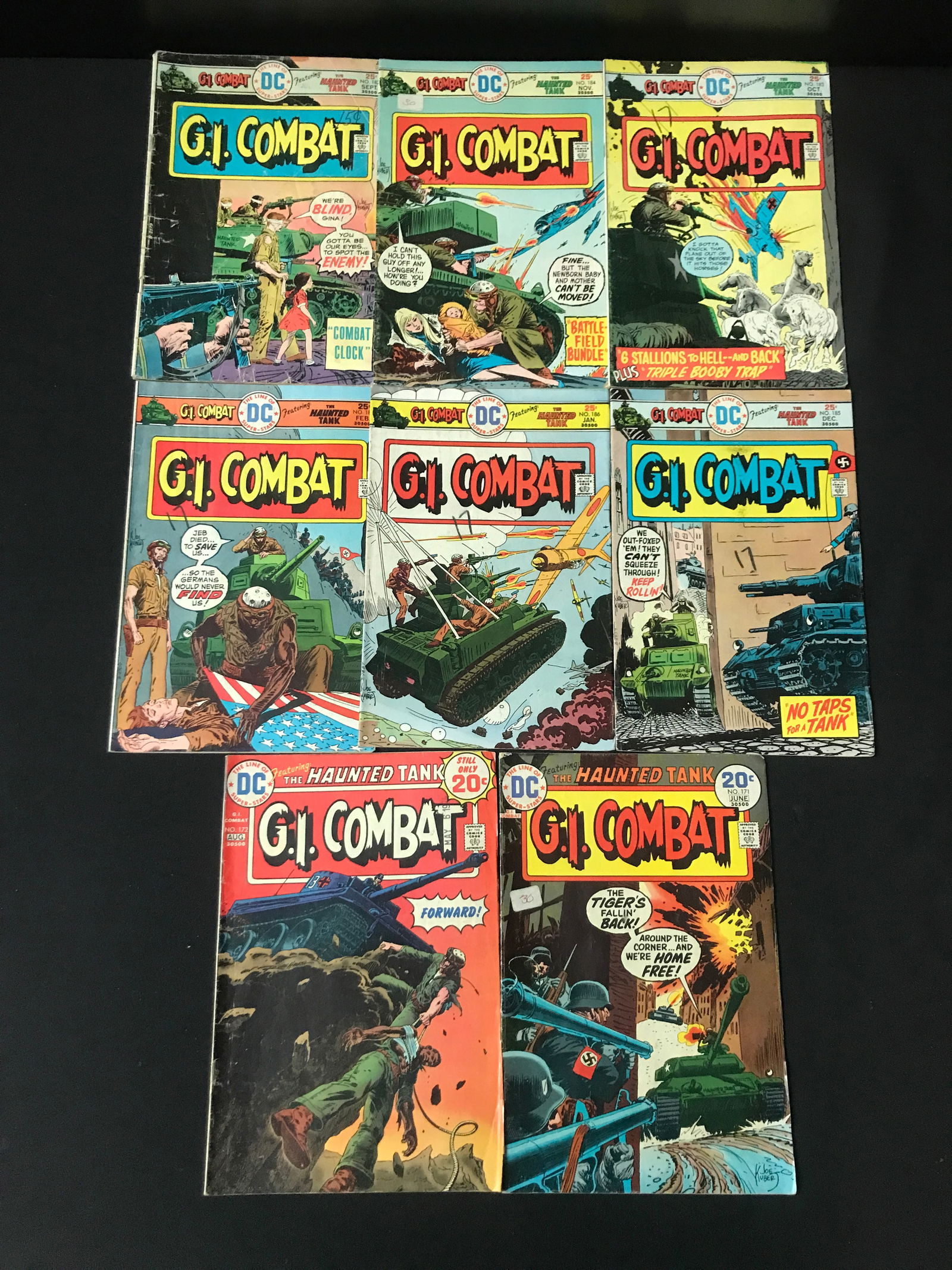 LOT OF 8 G.I COMBAT COMICS - DC COMICS: Prices are in Canadian dollars