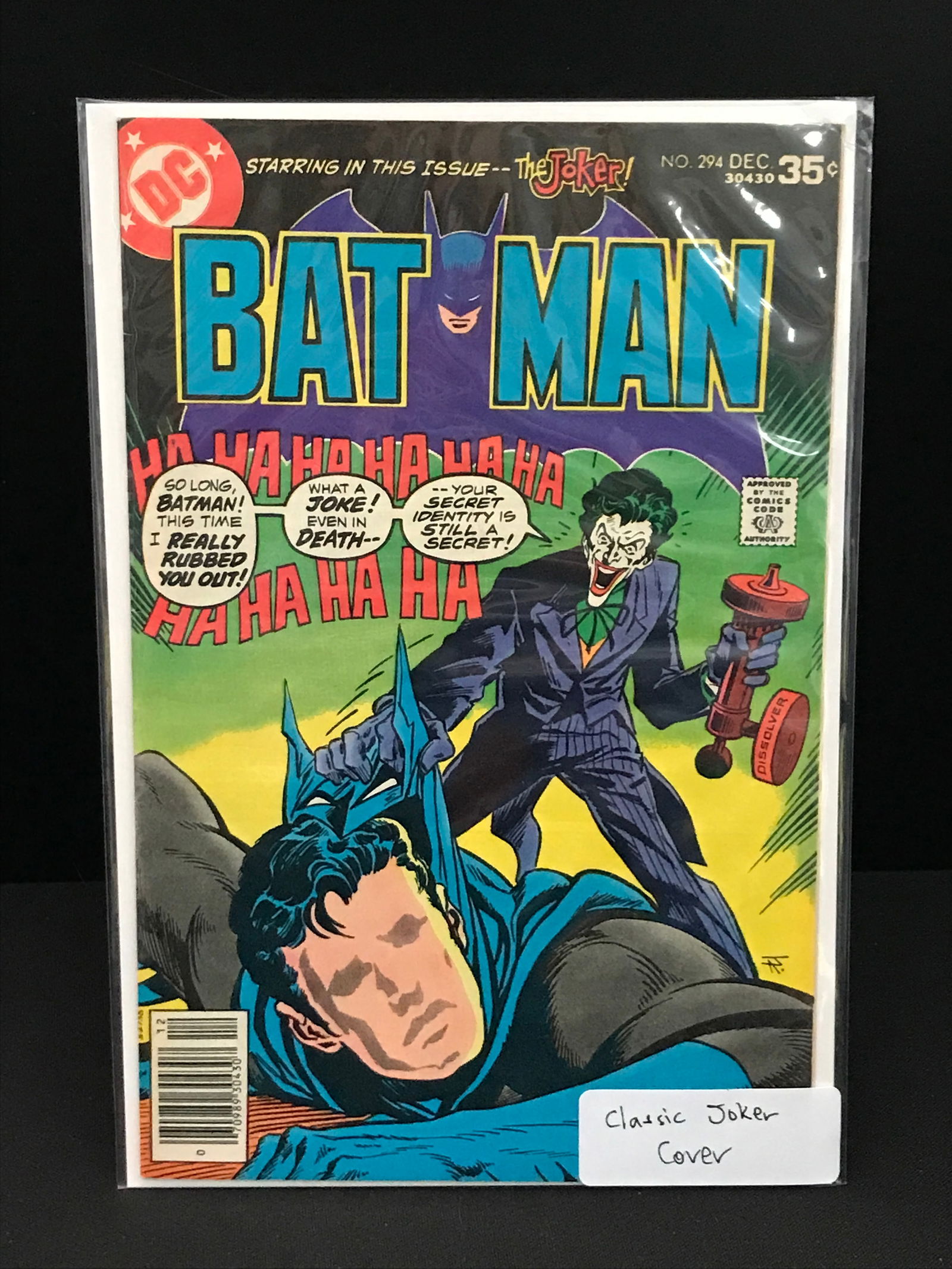 BATMAN #294 CLASSIC JOKER COVER - DC COMICS (1 of 1)