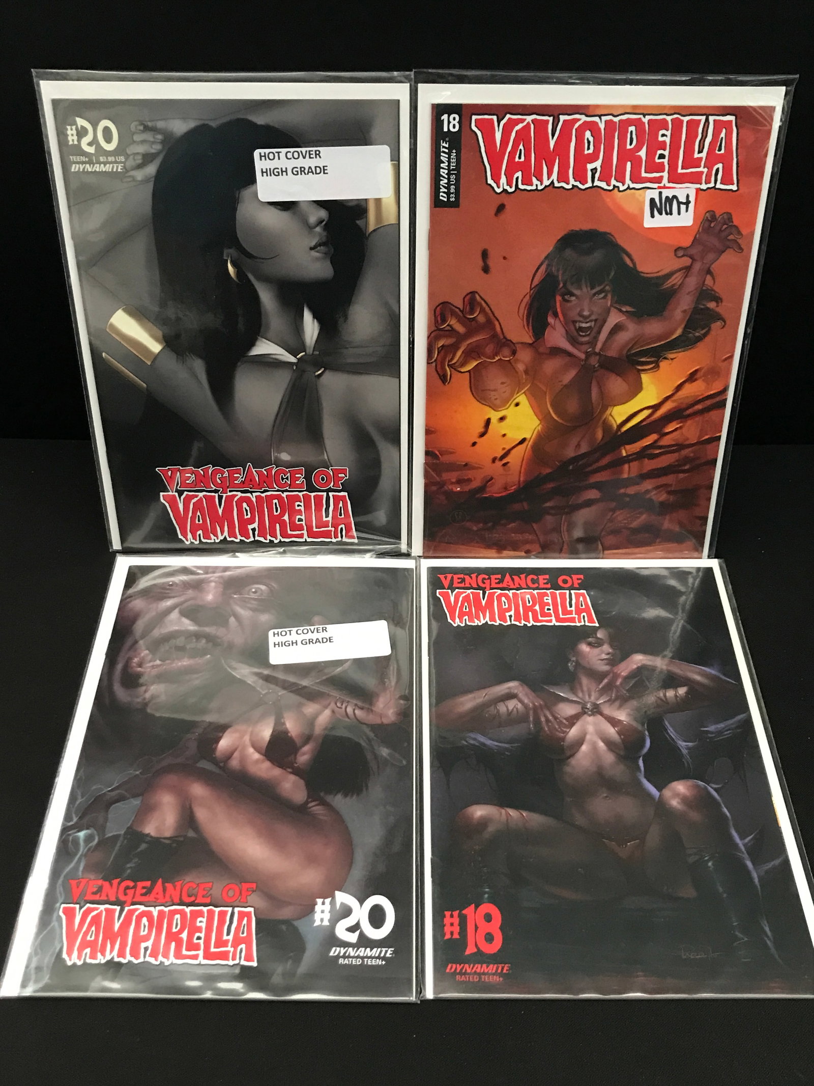 LOT OF 4 VAMPIRELLA COMICS - DYNAMITE COMICS: Prices are in Canadian dollars