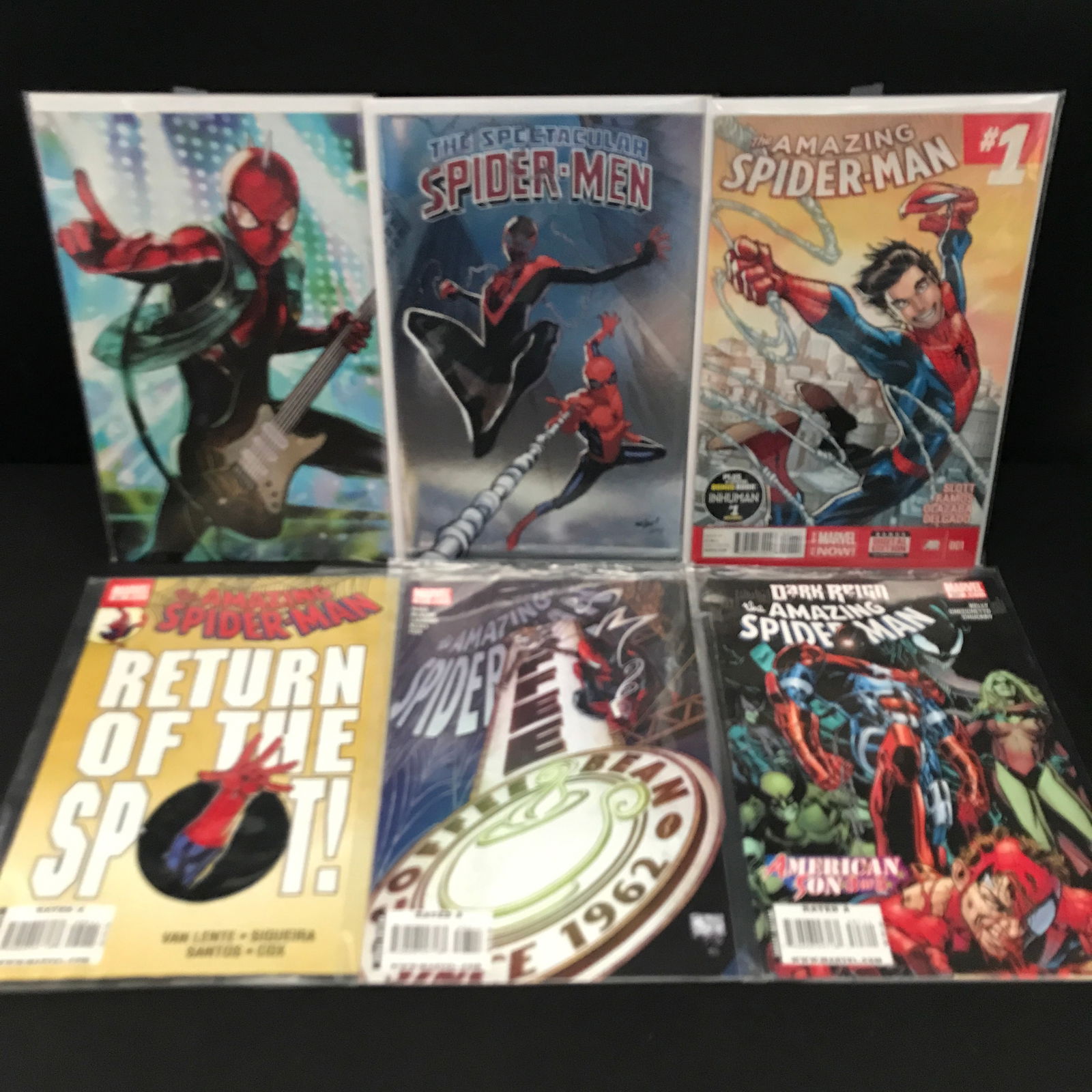 LOT OF 6 COMICS FEATURING SPIDERMAN - MARVEL COMICS: Prices are in Canadian dollars