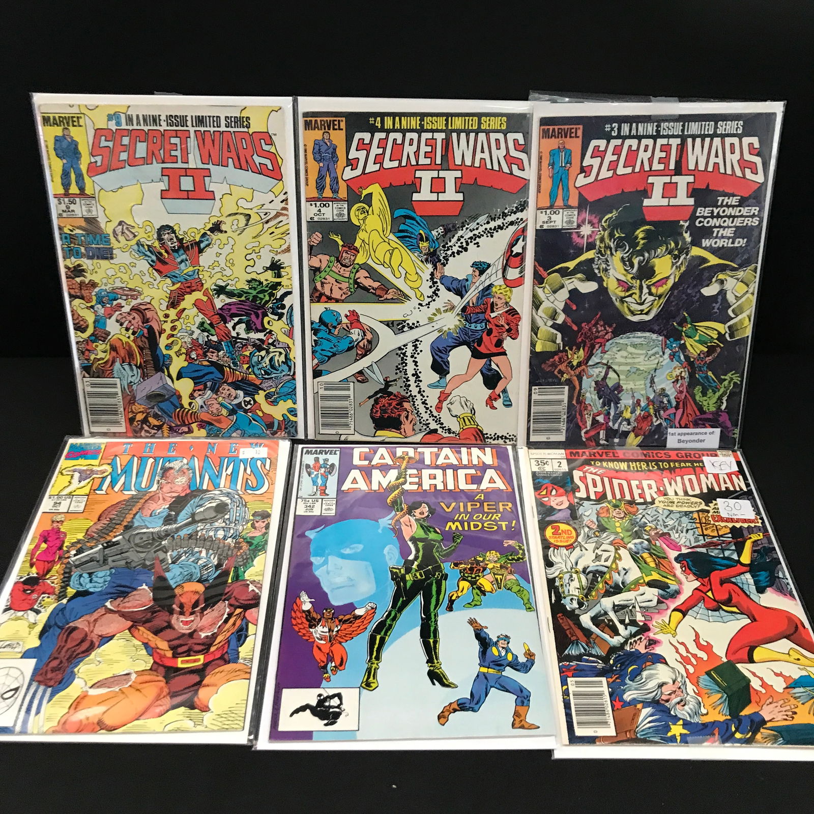 LOT OF 6 MARVEL COMICS INCLUDING SPIDERWOMAN #2: Prices are in Canadian dollars