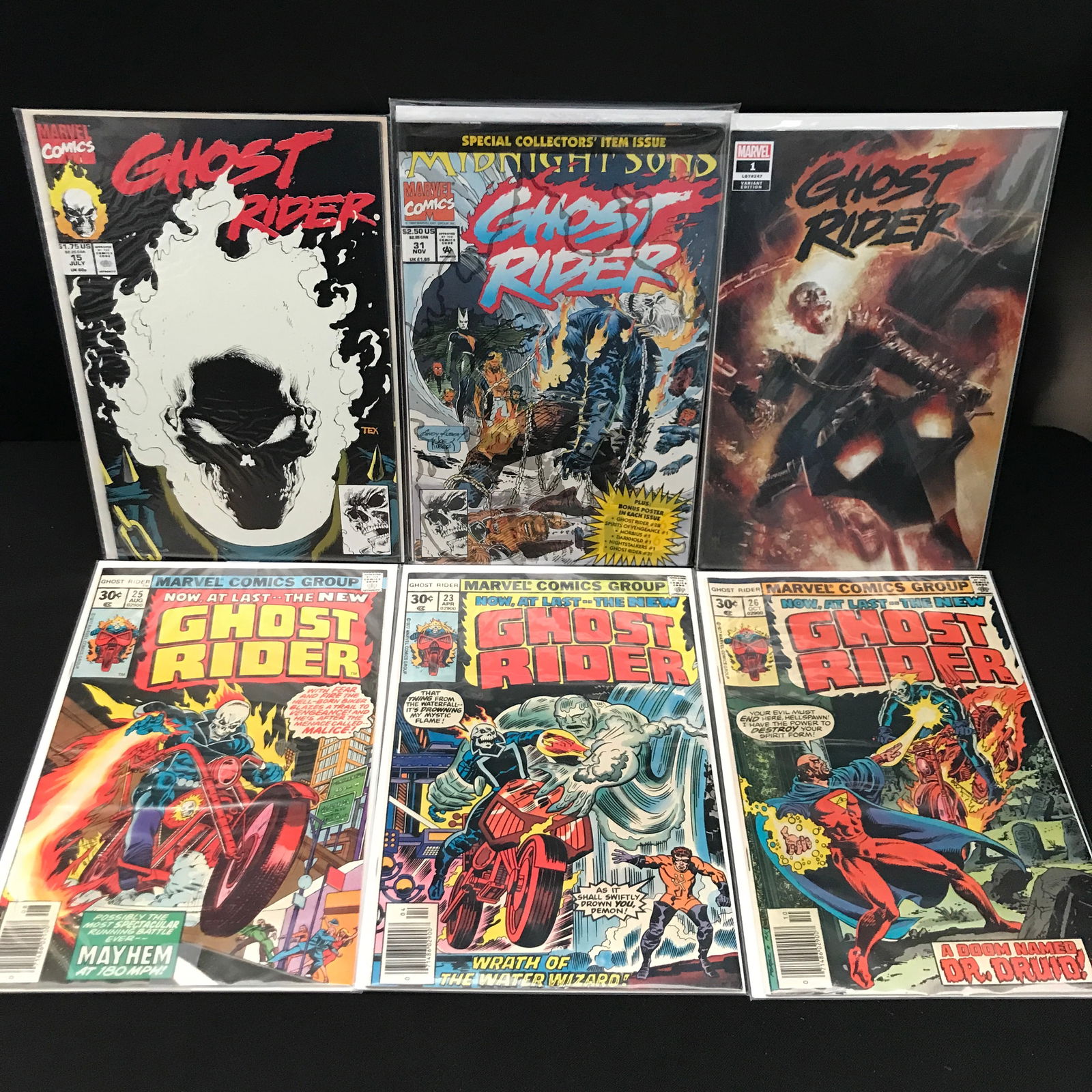 LOT OF 6 GHOST RIDER COMICS INCLUDING #1 - MARVEL COMICS (1 of 1)