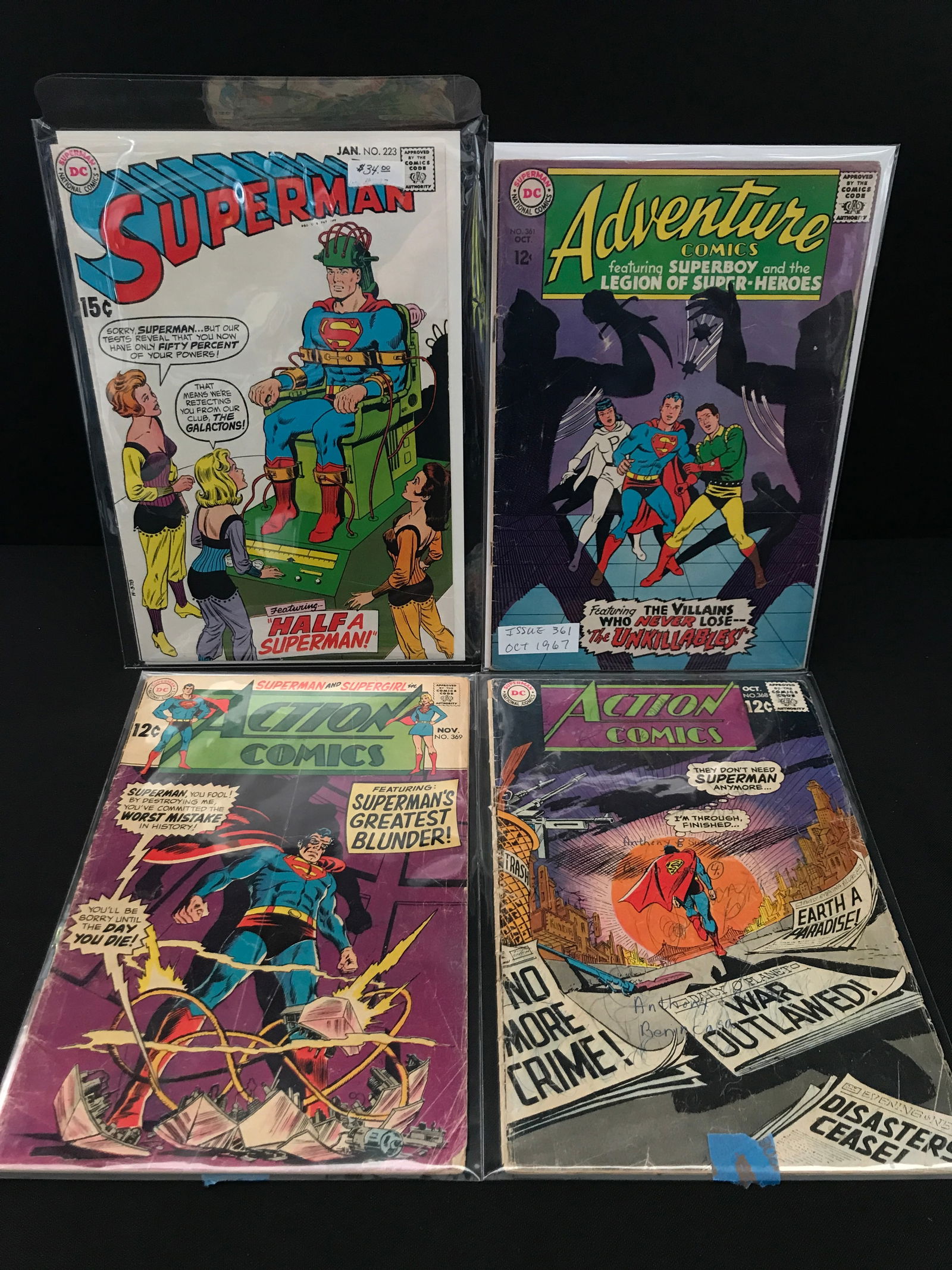 LOT OF 4 DC COMICS INCLUDING SUPERMAN #223 (1 of 1)