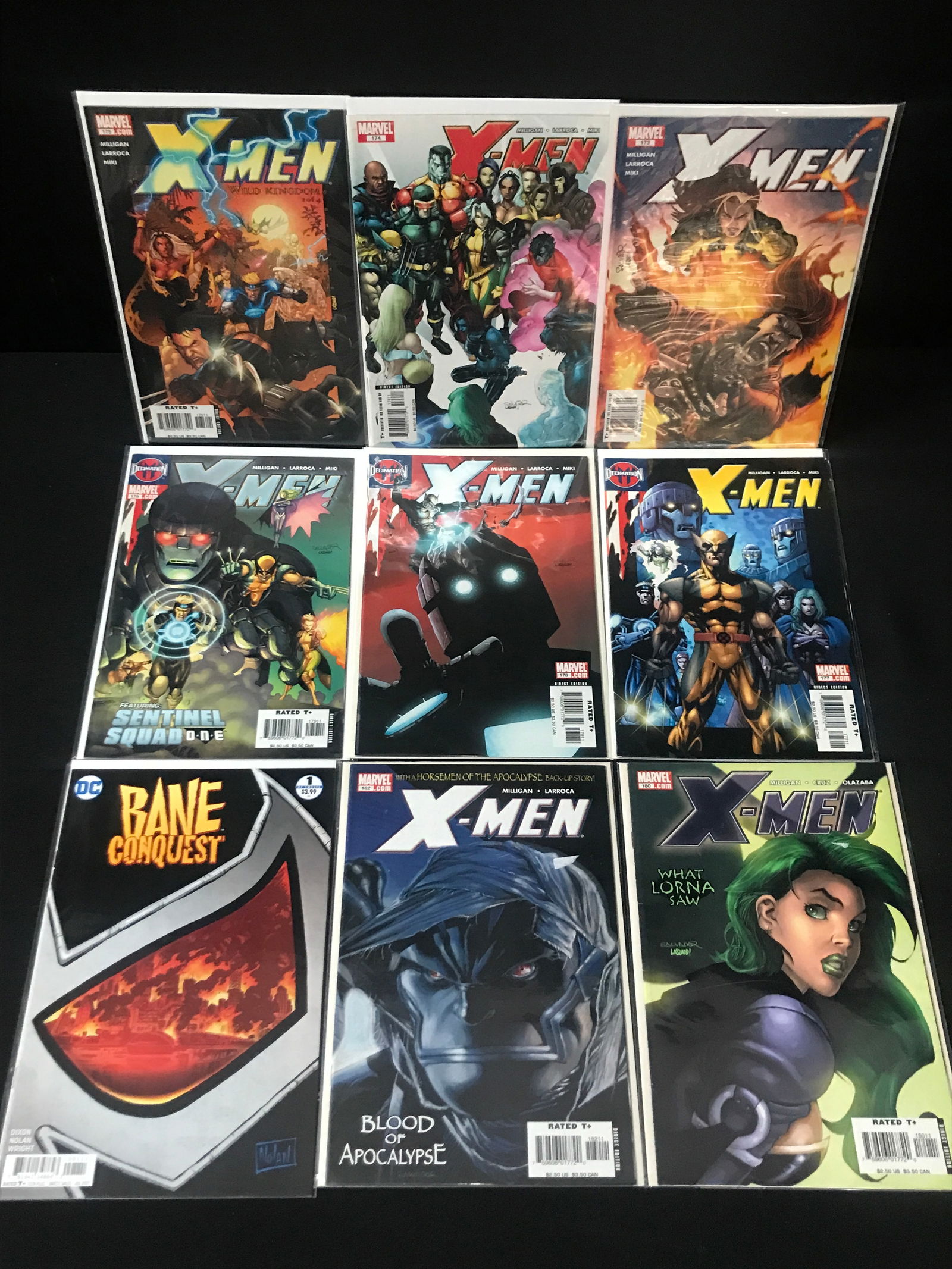 LOT OF 9 MIXED TITLE COMICS - MARVEL AND DC (1 of 1)