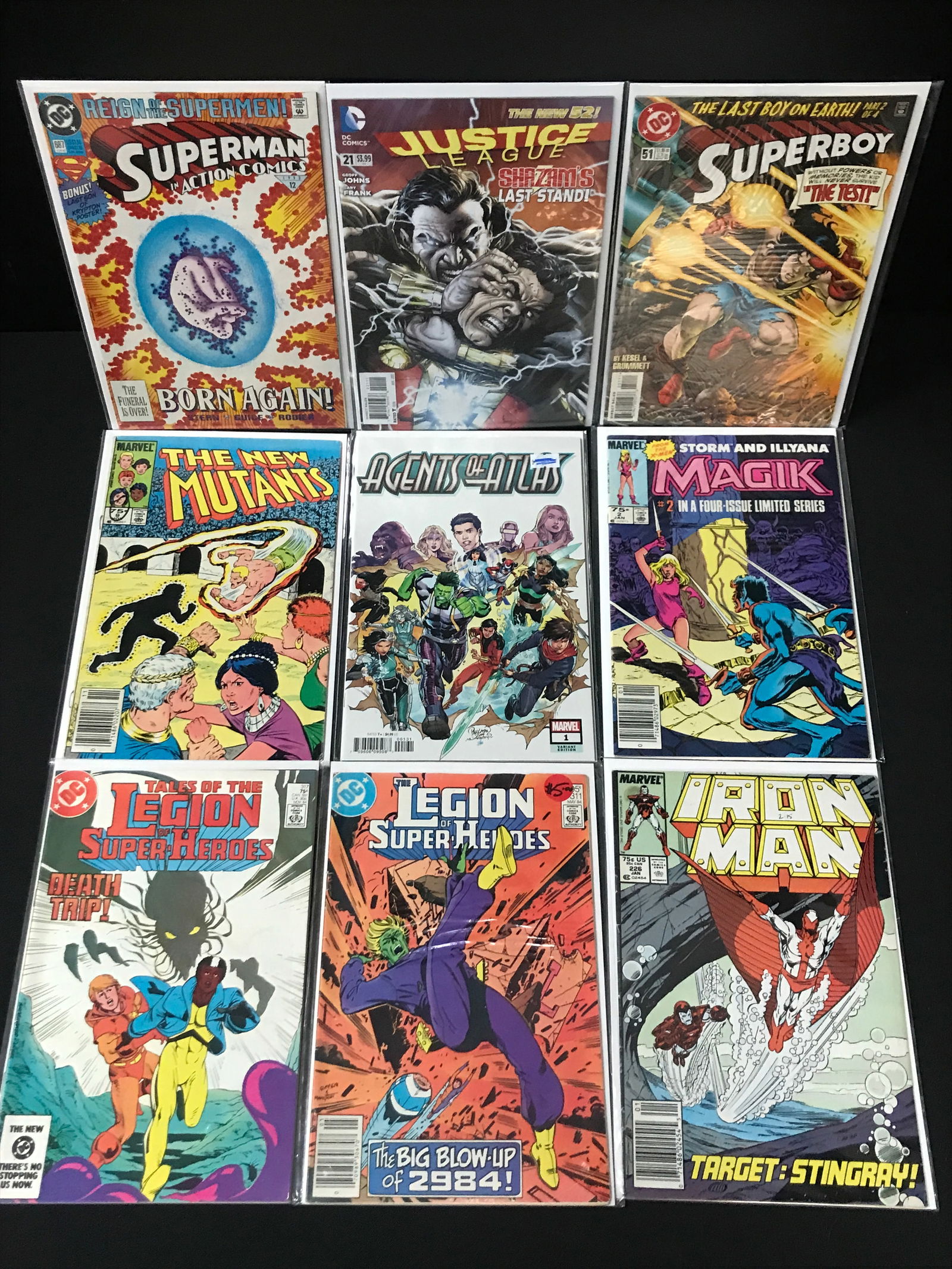 LOT OF 9 MIXED TITLE COMICS - MARVEL AND DC (1 of 1)