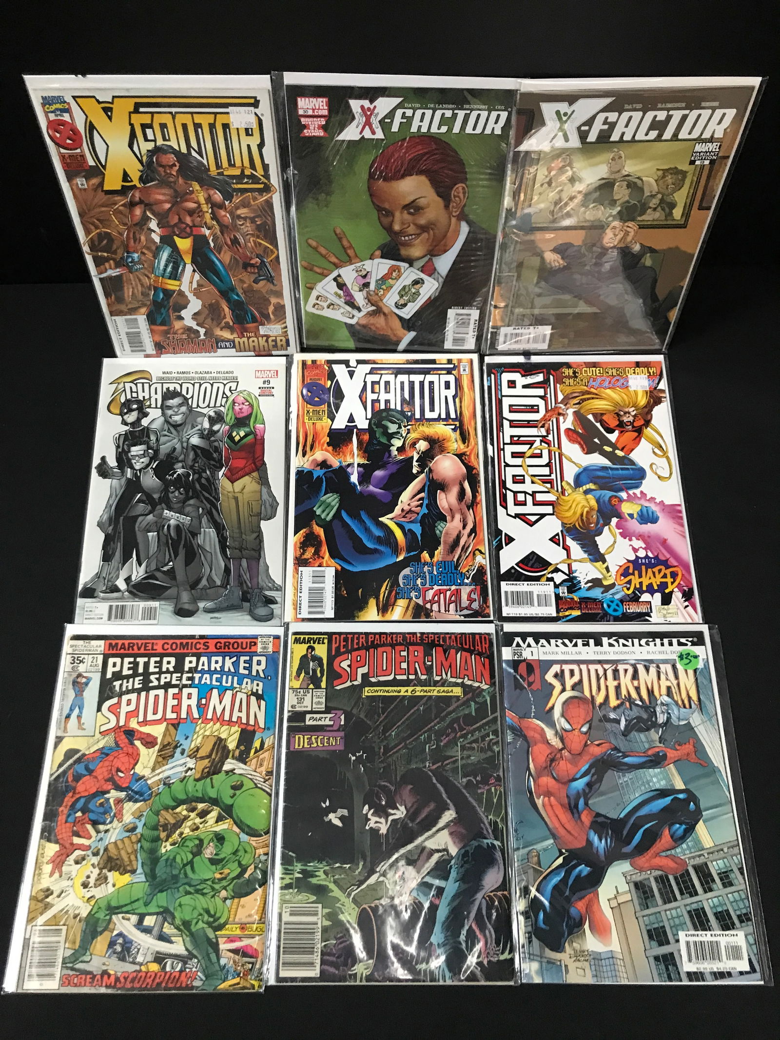 LOT OF 9 MIXED TITLE COMICS - MARVEL COMICS (1 of 1)