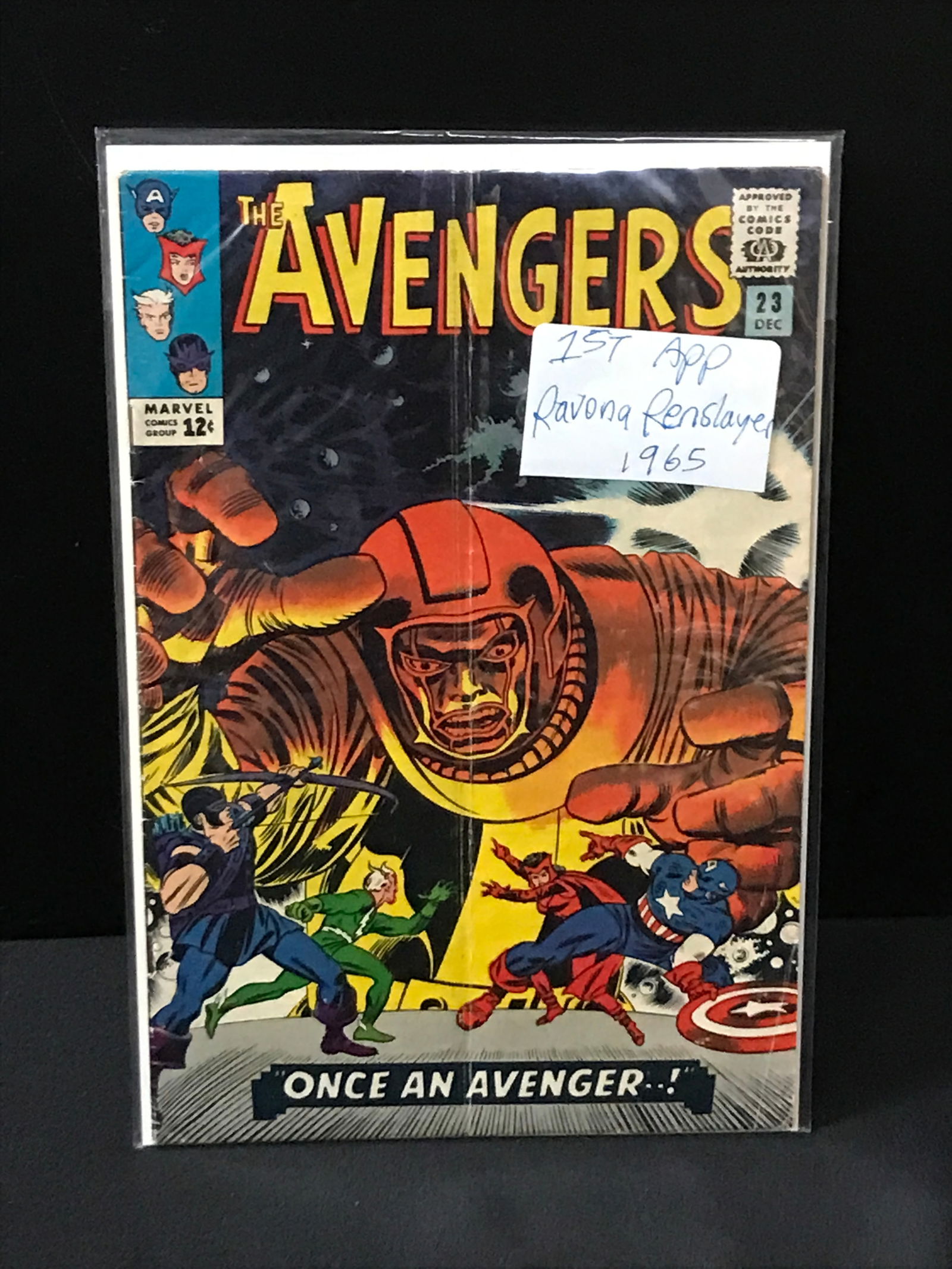 THE AVENGERS #23 1ST RAVONA RENSLAYER (1965) - MARVEL COMICS (1 of 1)