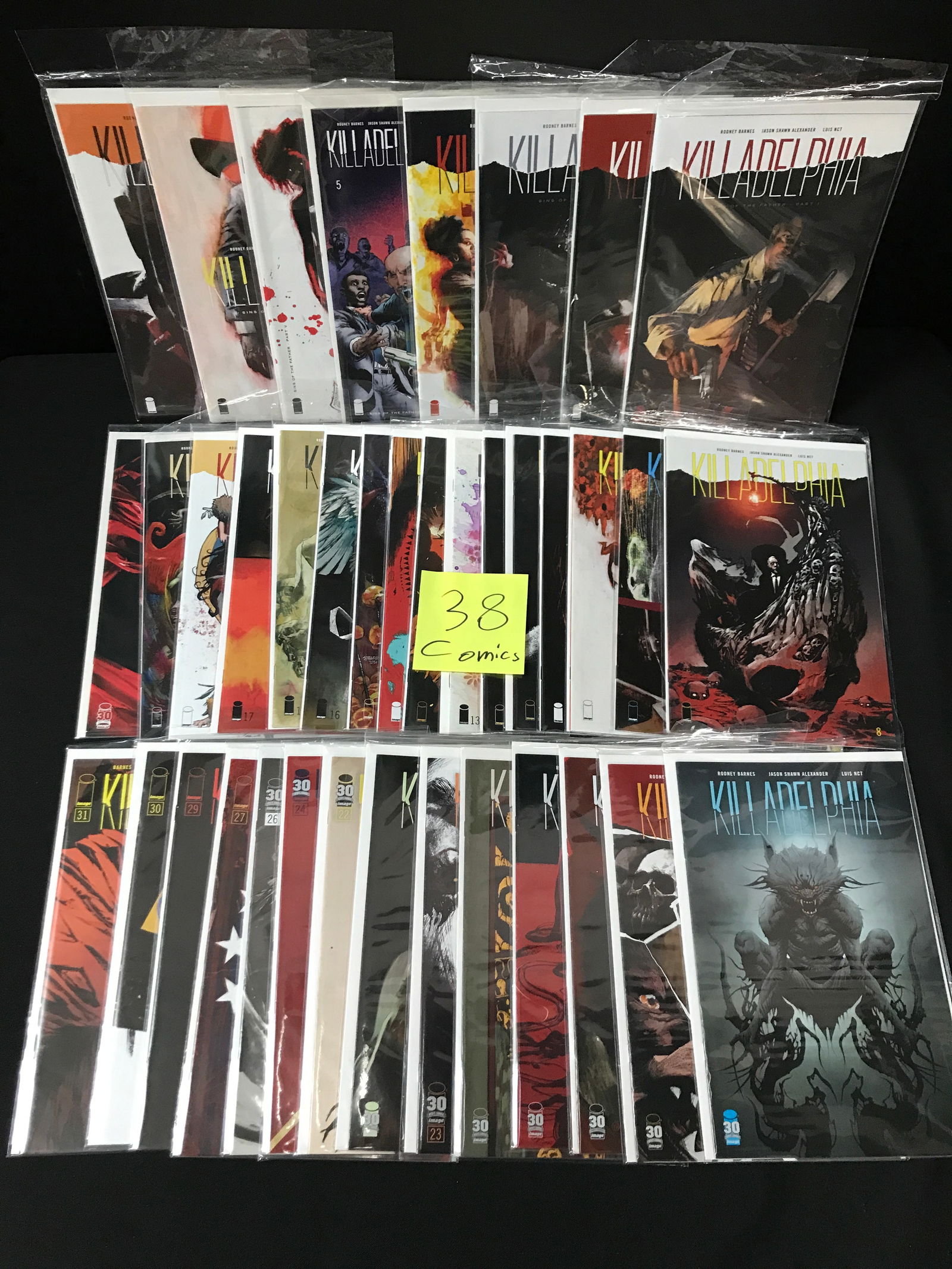 LOT OF 38 KILLADELPHIA COMICS: Prices are in Canadian dollars