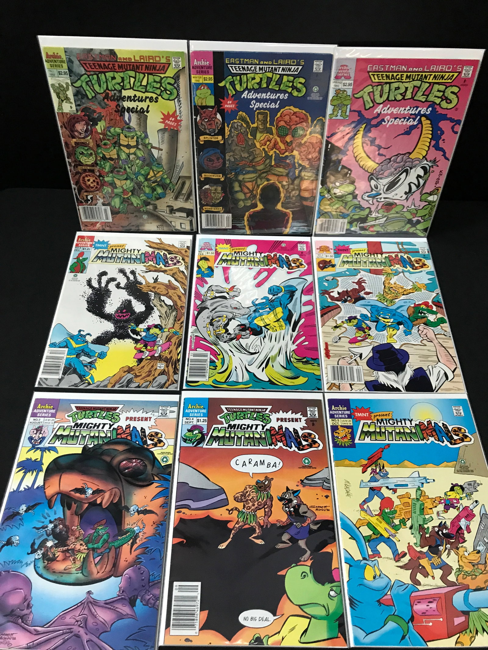 LOT OF 9 TEENAGE MUTANT NINJA TURTLES COMICS - ARCHIE ADVENTURE SERIES: Prices are in Canadian dollars