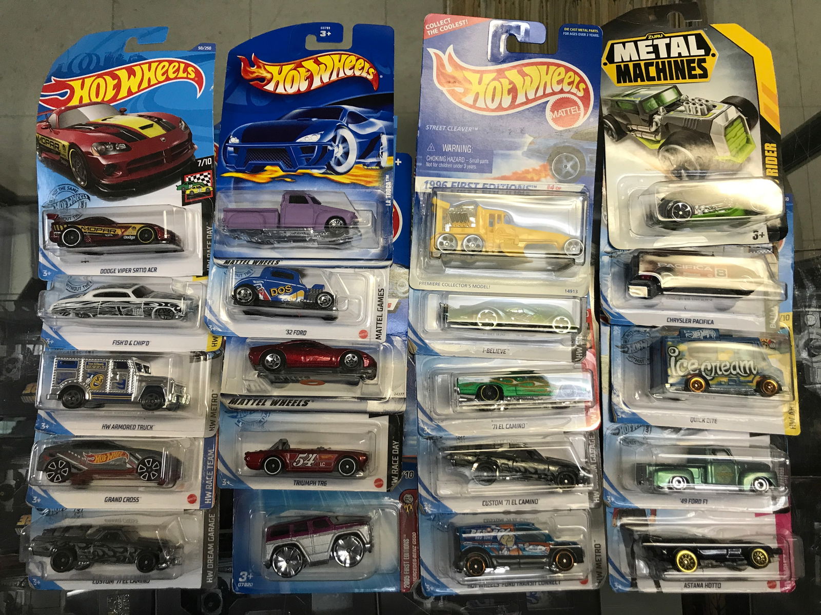 LOT OF 20 HOT WHEELS IN ORIGINAL PACKAGING: Prices are in Canadian dollars
