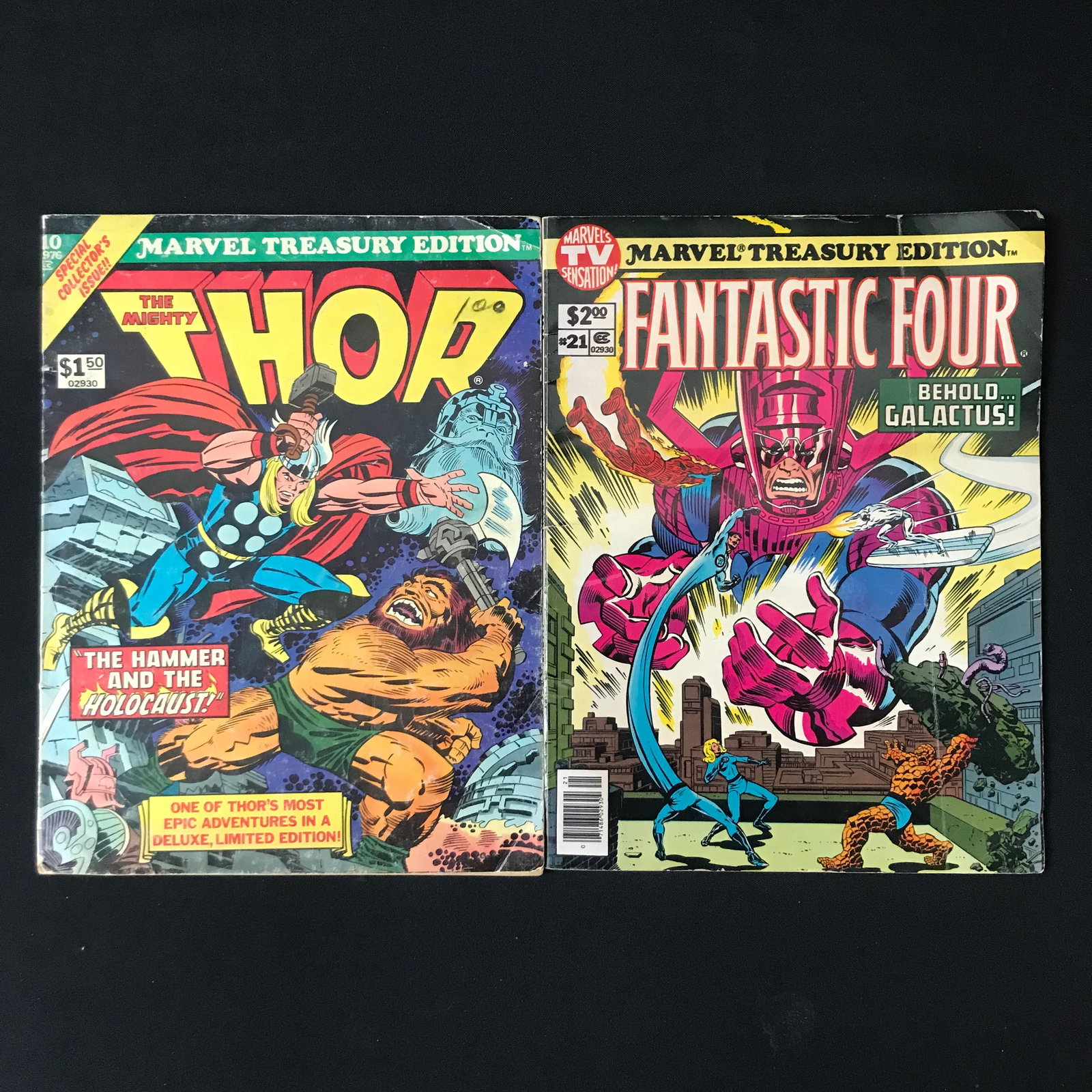 LOT OF 2 MARVEL TREASURY EDITION COMICS - MARVEL COMICS: Prices are in Canadian dollars