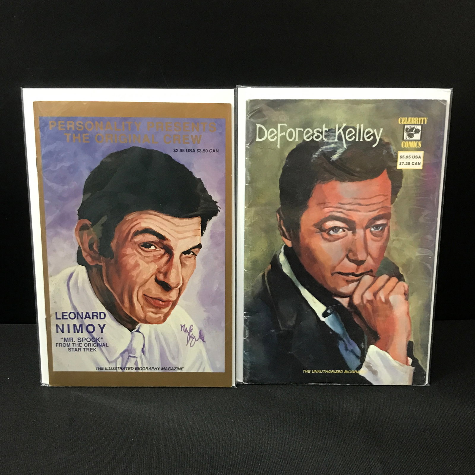 LOT OF 2 COMICS FOCUSED ON THE ACTORS FROM STAR TREK - CELEBRITY COMICS: Prices are in Canadian dollars